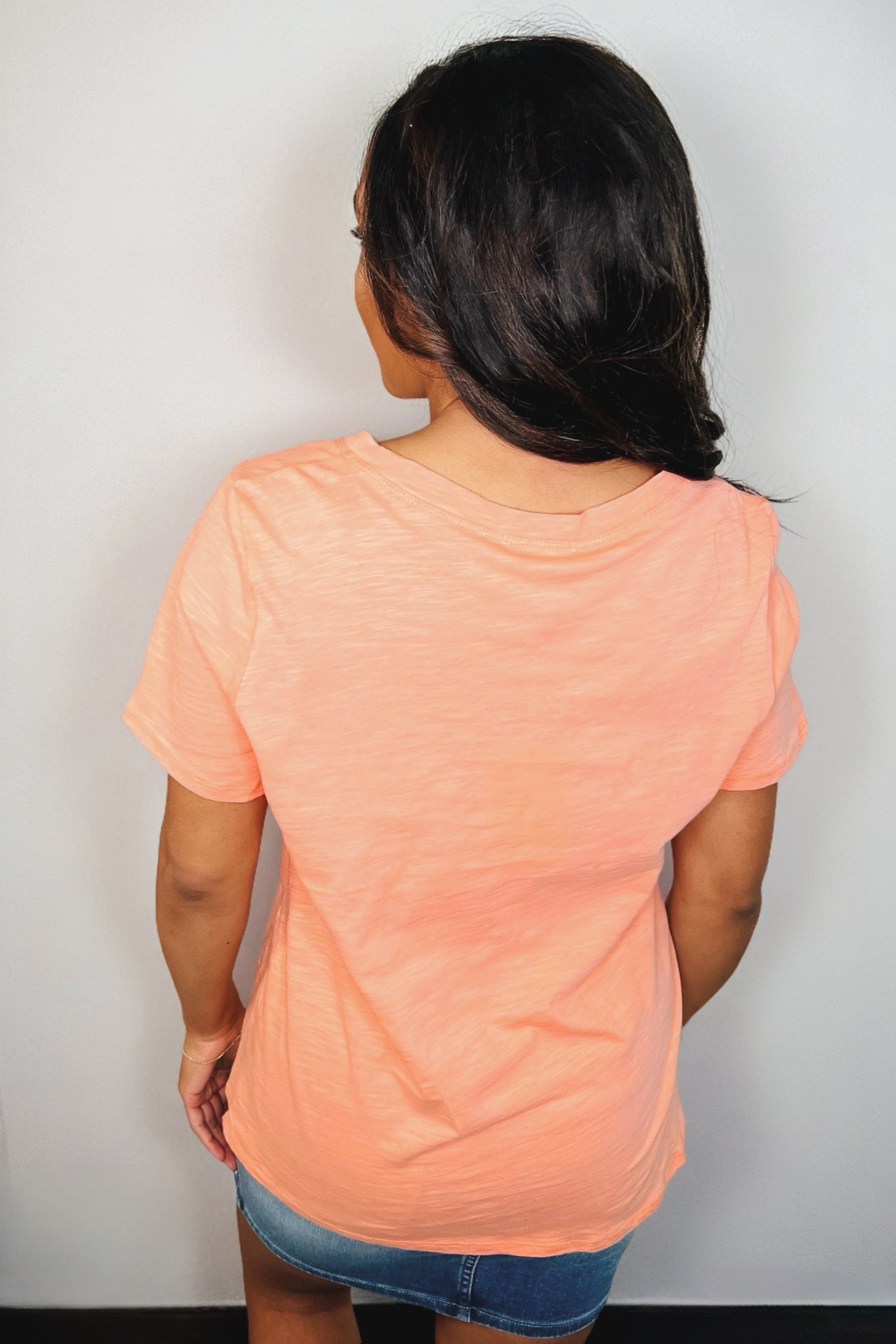 I Don't Have to Choose V-Neck Tee • Apricot Ice