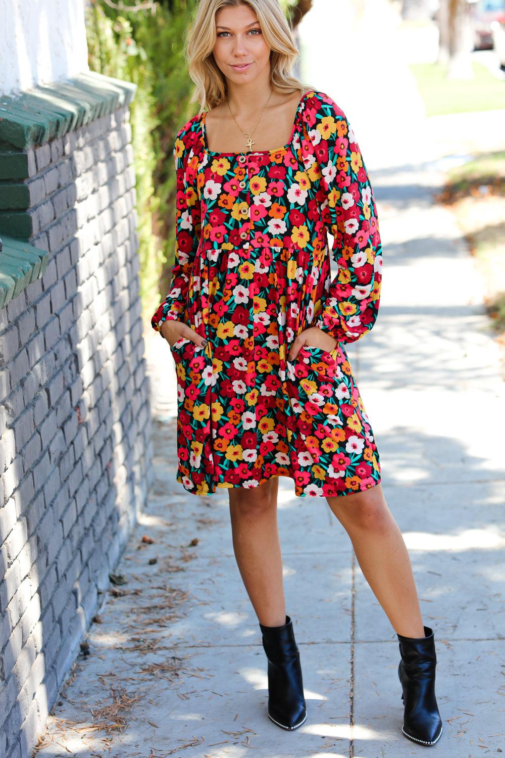 But Love Floral Babydoll Dress - Atomic Wildflower