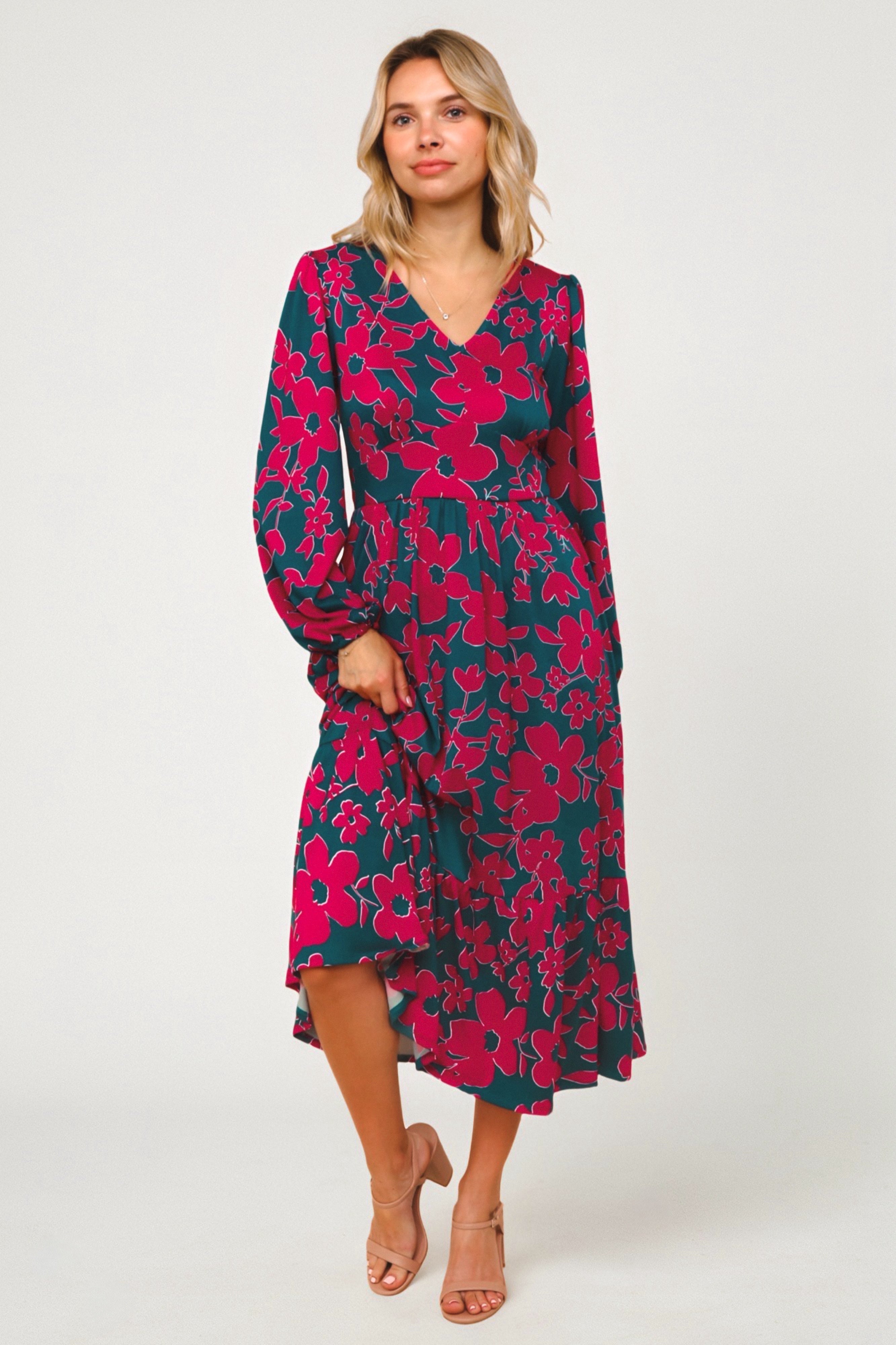 Everyone to the Dance Floor Midi Dress • Teal