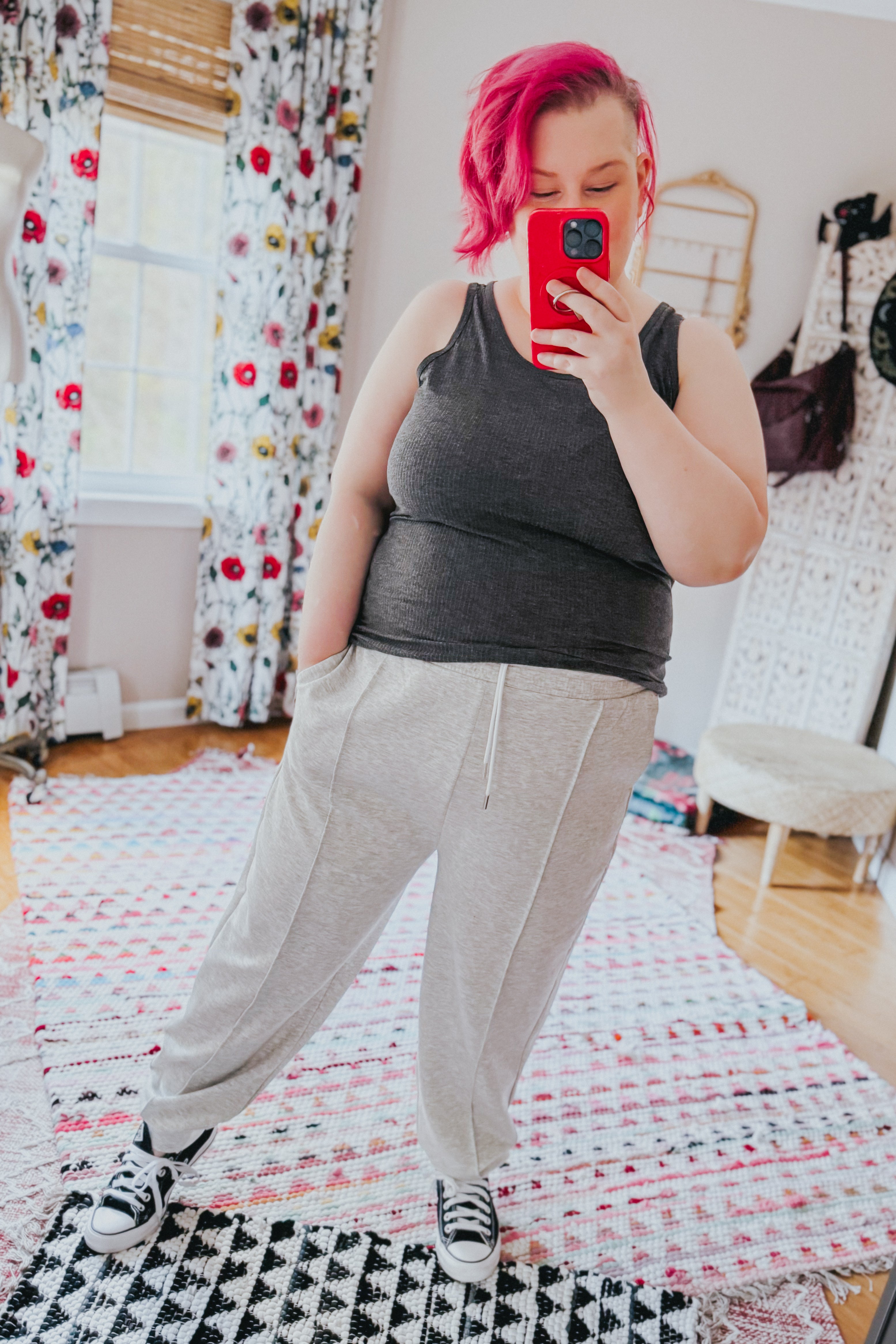 Center Seam Scuba Joggers • Heather Grey