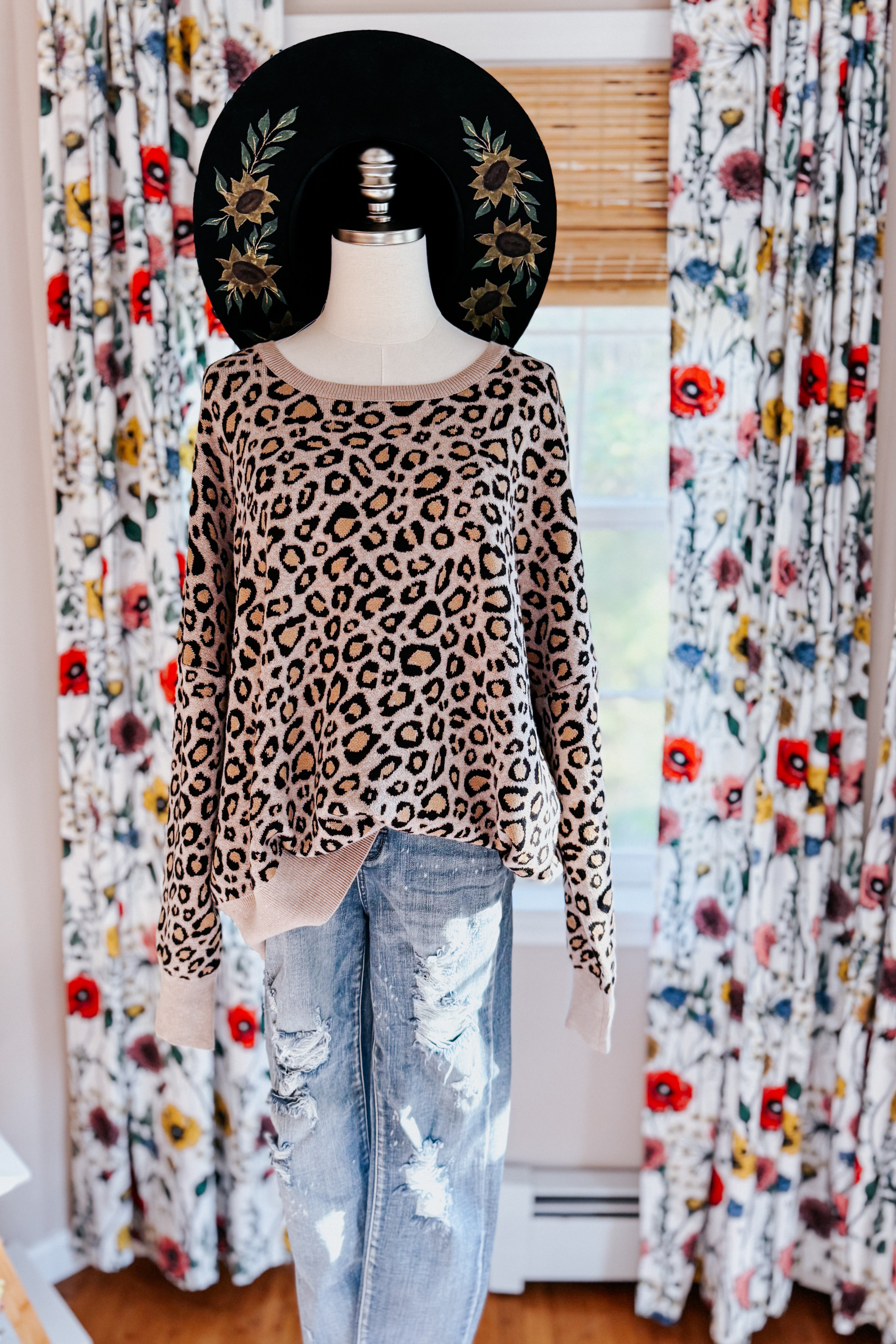 Savanna Style Leopard Pullover