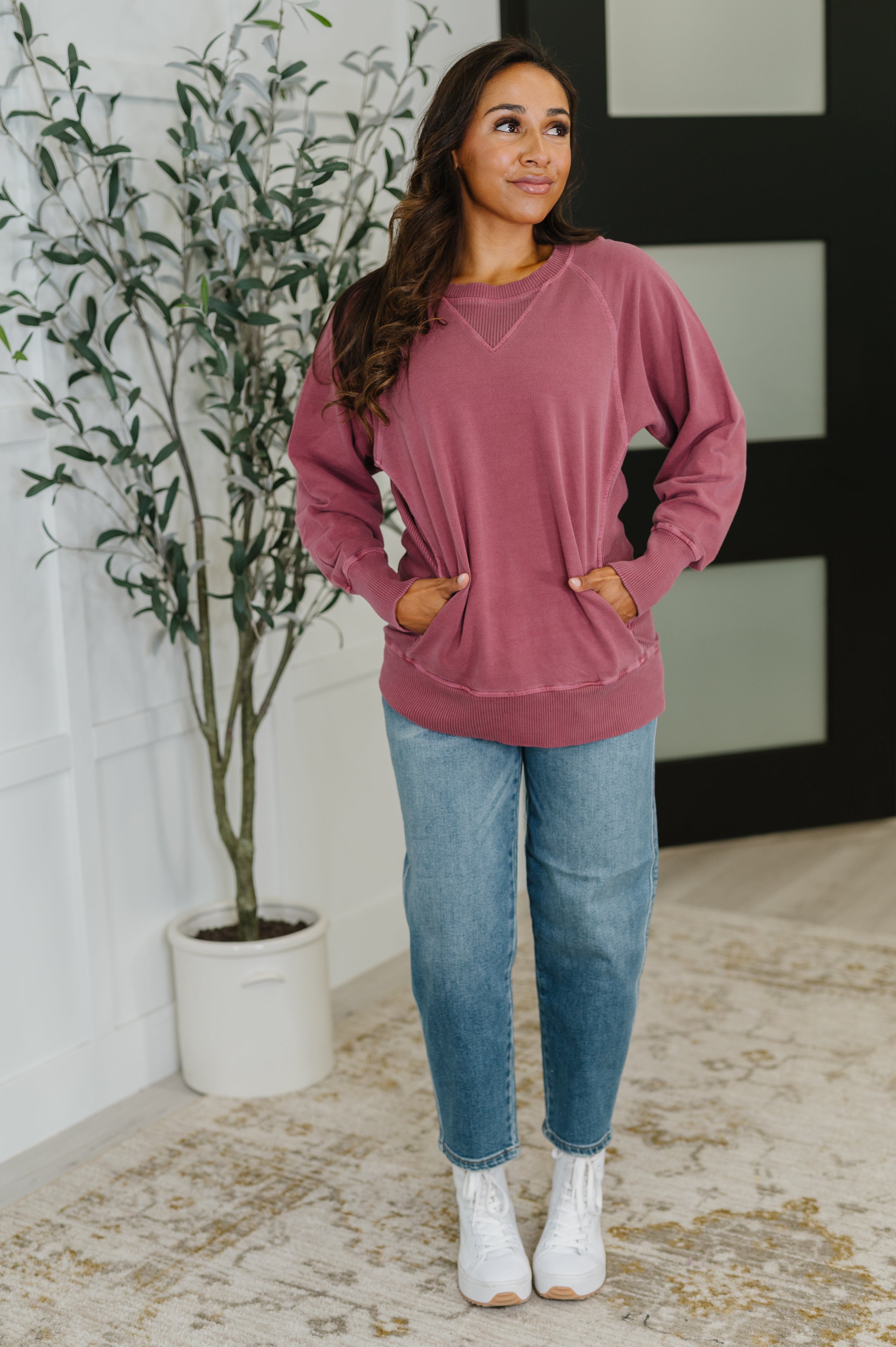 For the Experience Relaxed Pullover • Cabernet