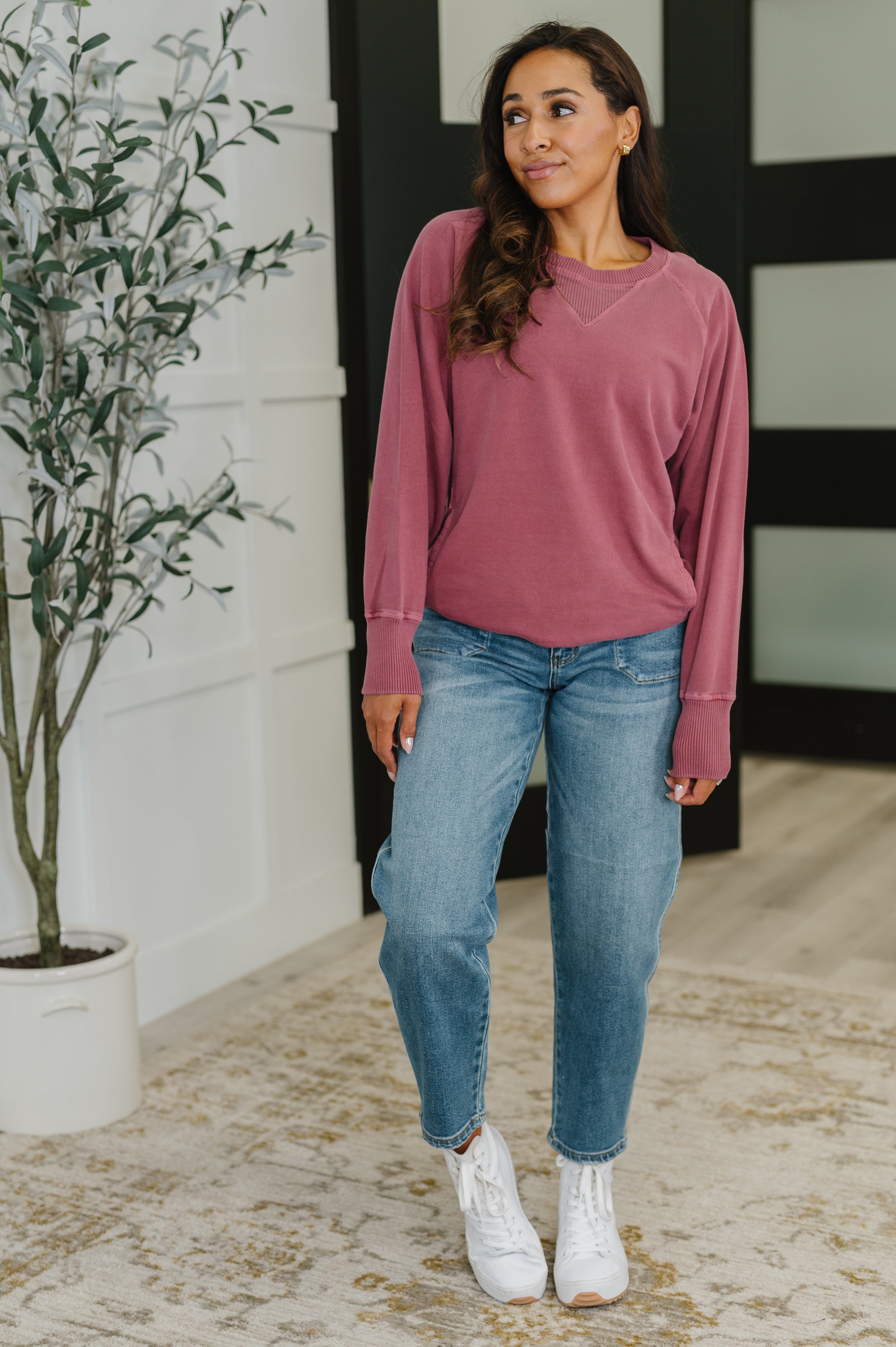 For the Experience Relaxed Pullover • Cabernet
