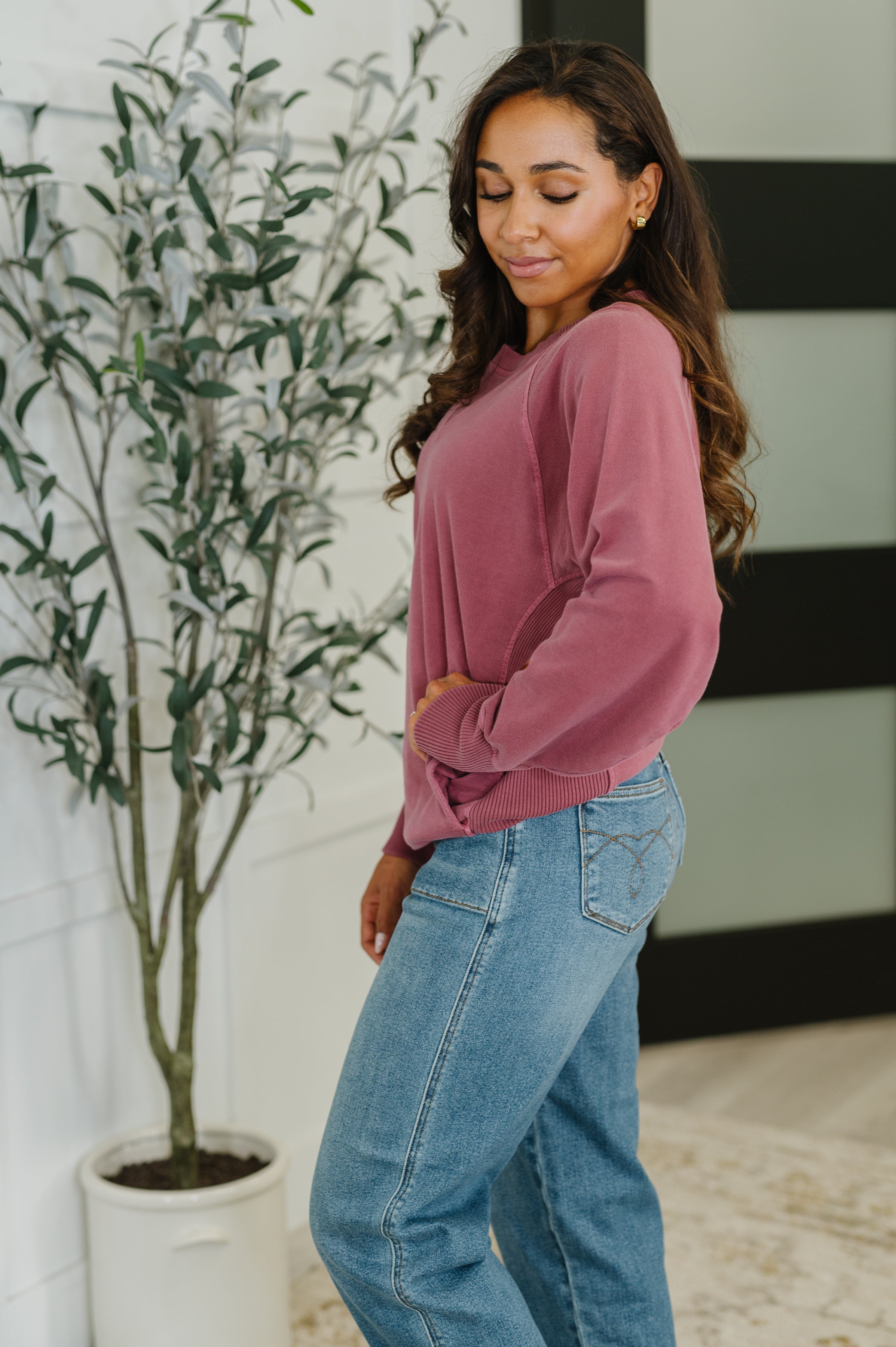 For the Experience Relaxed Pullover • Cabernet