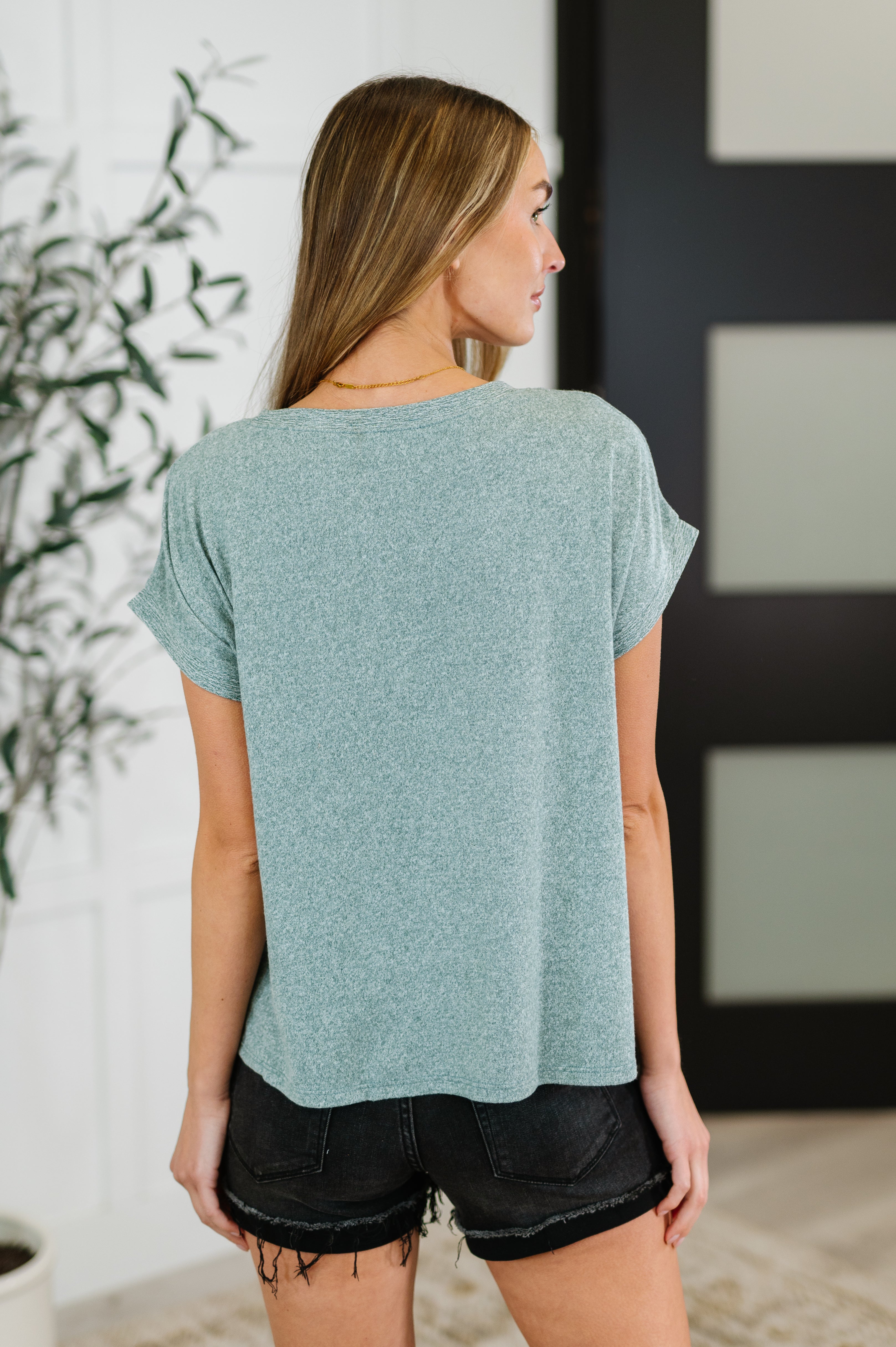 Heathered Harmony Basic Tee • Ash Jade