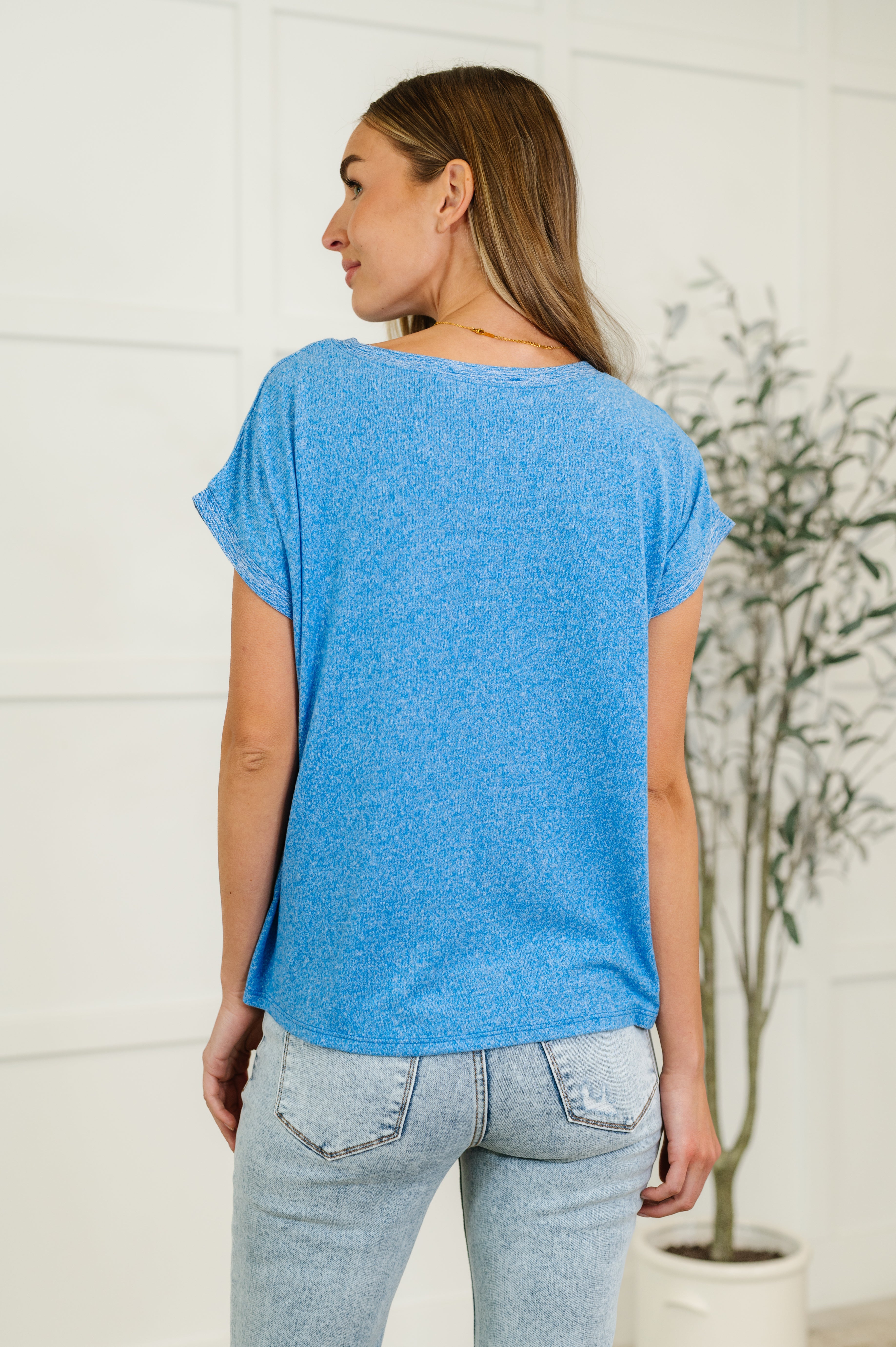 Heathered Harmony Basic Tee • Ocean Blue