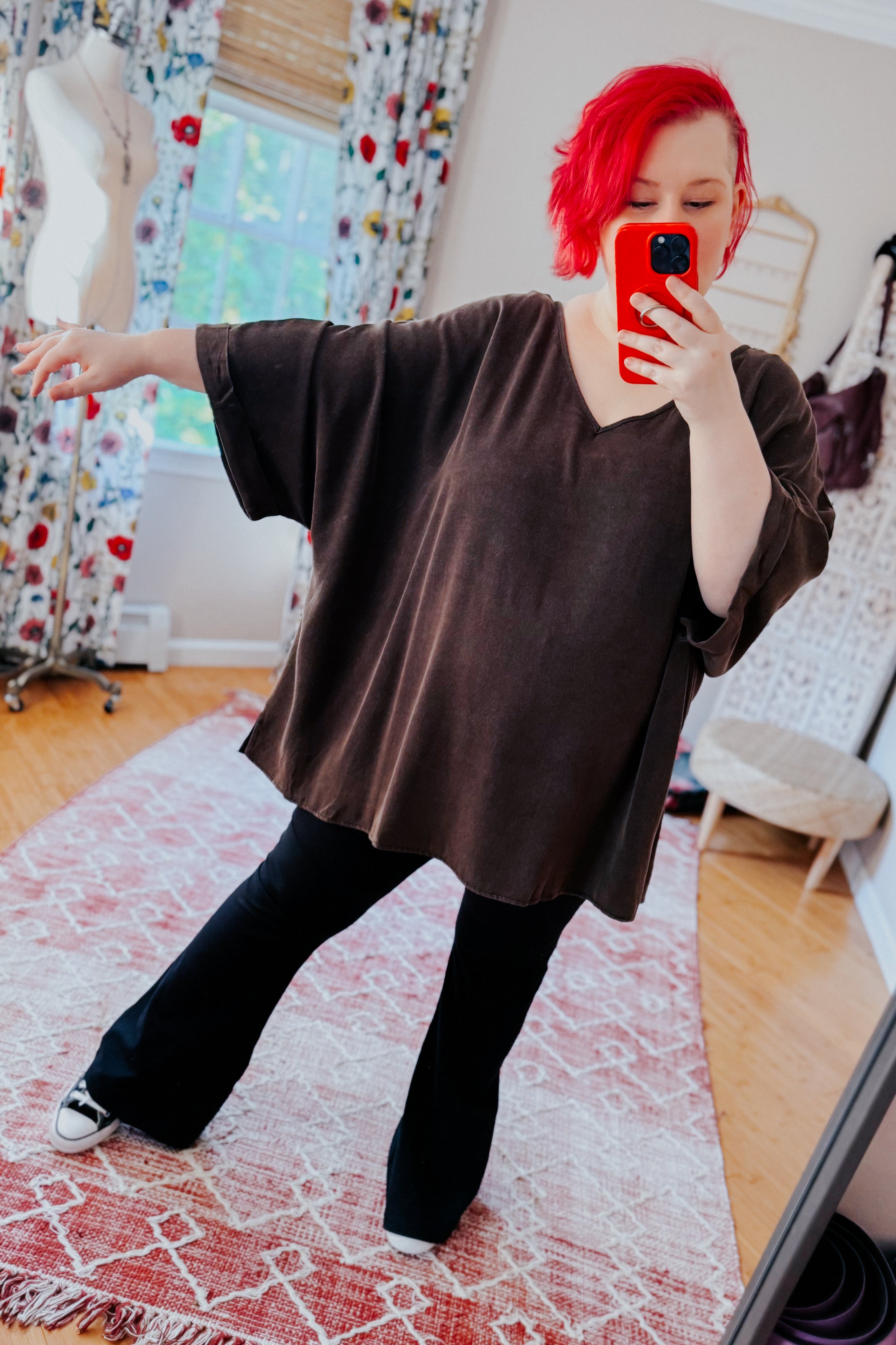 Wishy Washy Mineral Washed Oversized Top