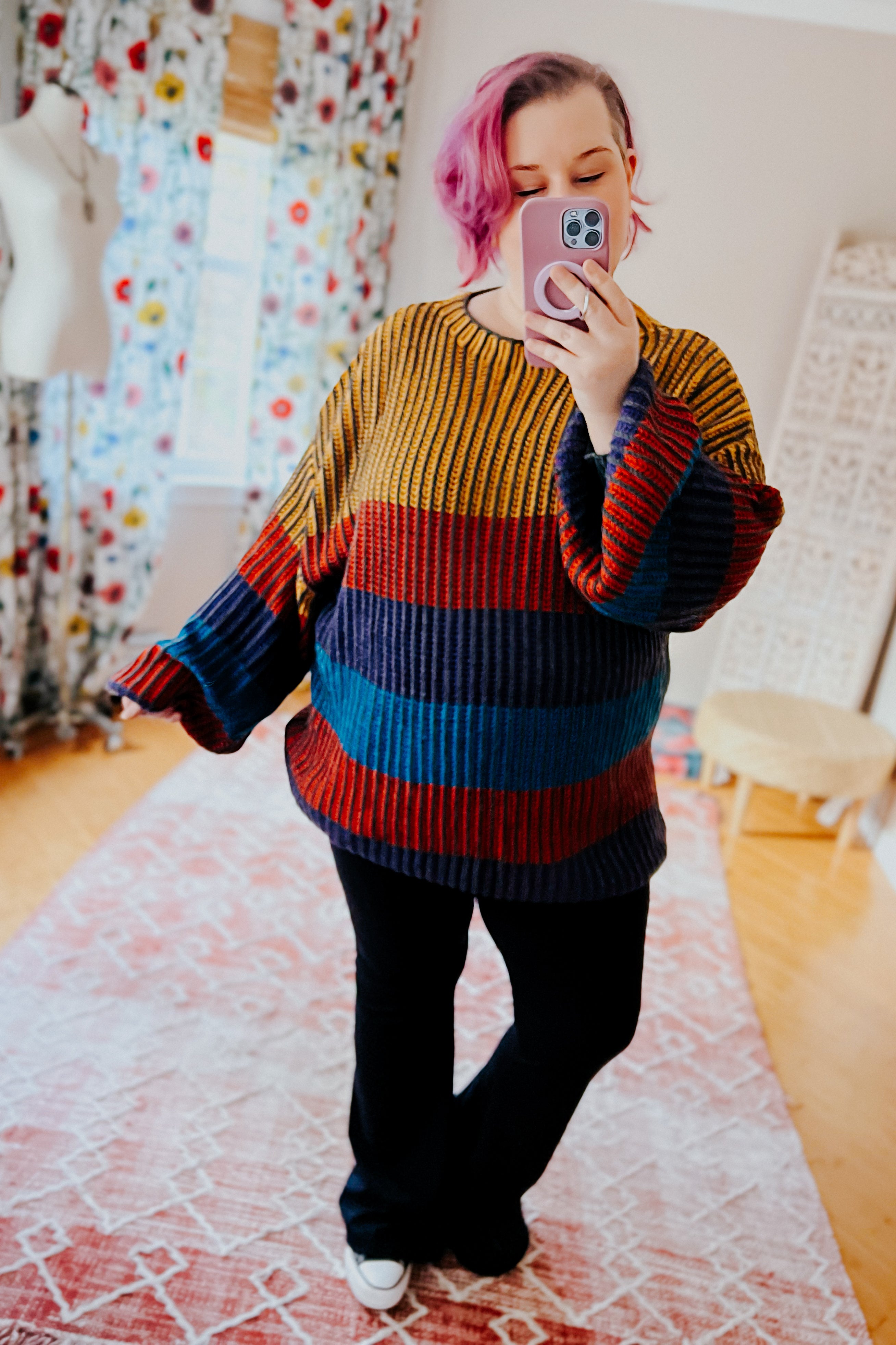 Take All of Me Stripe Oversized Sweater • Mustard