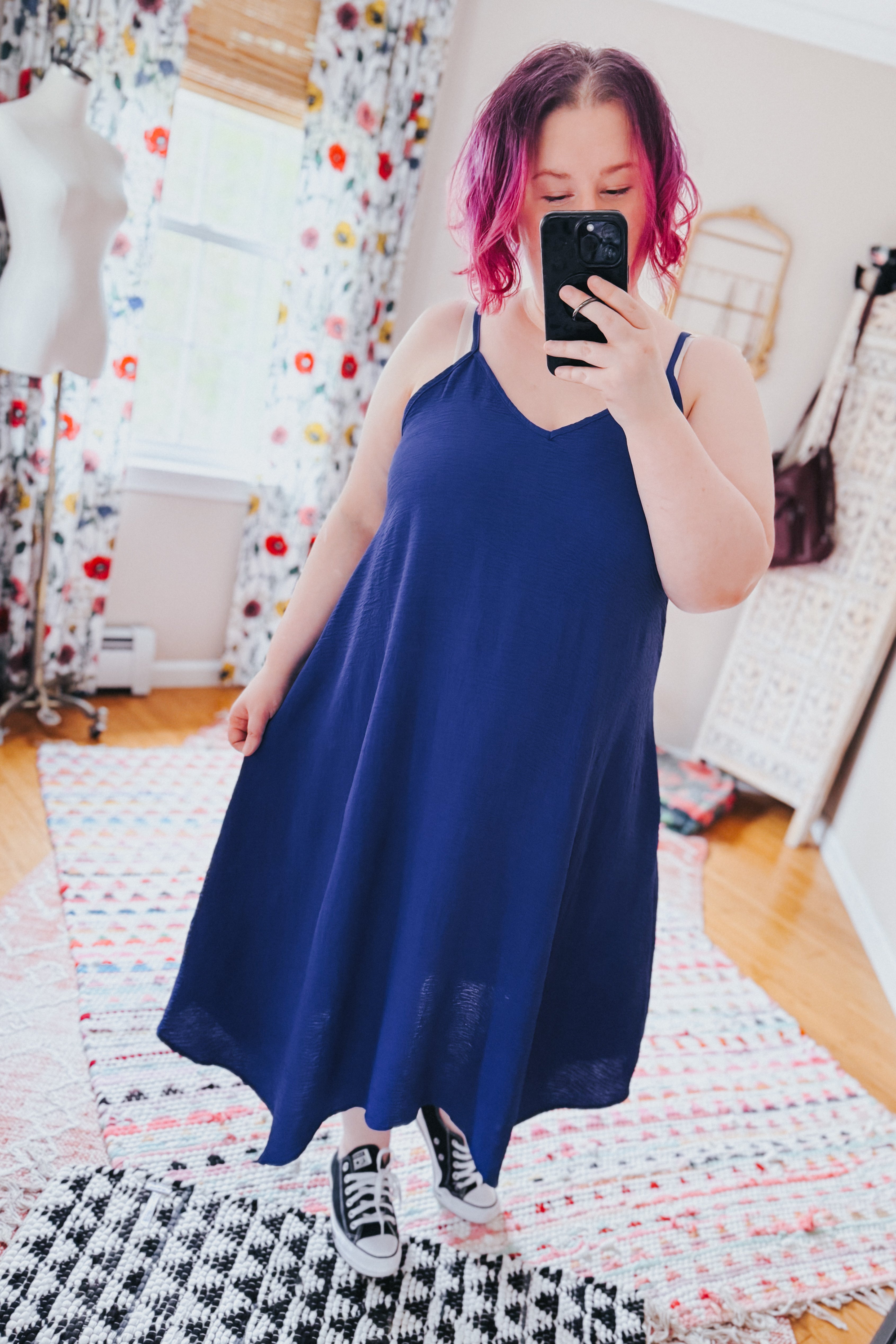 Blue Skies Handkerchief Hem Dress