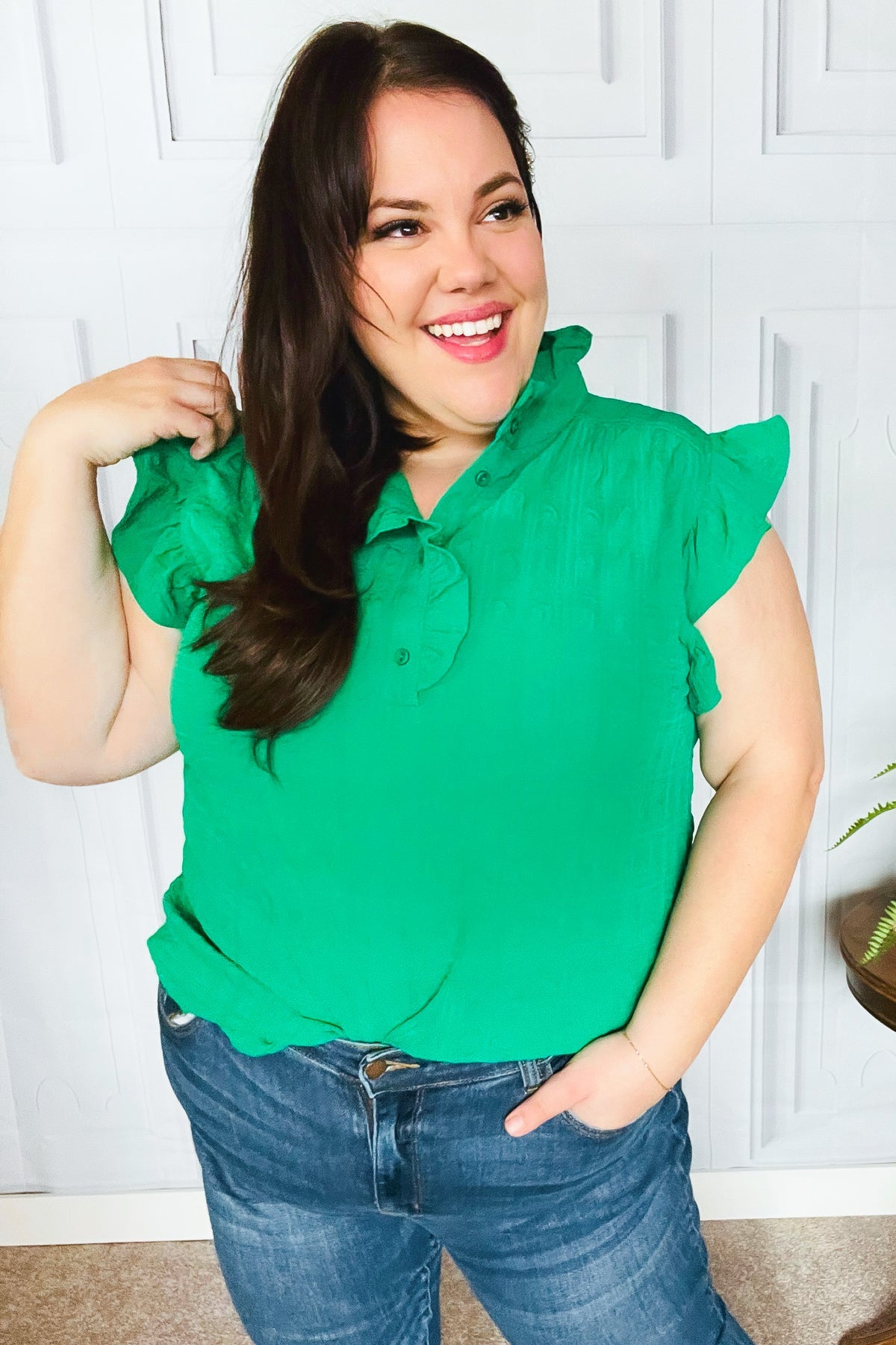 SUPER FINE DRY RUFFLE RUFFLE TOPS スーパーファインドライ