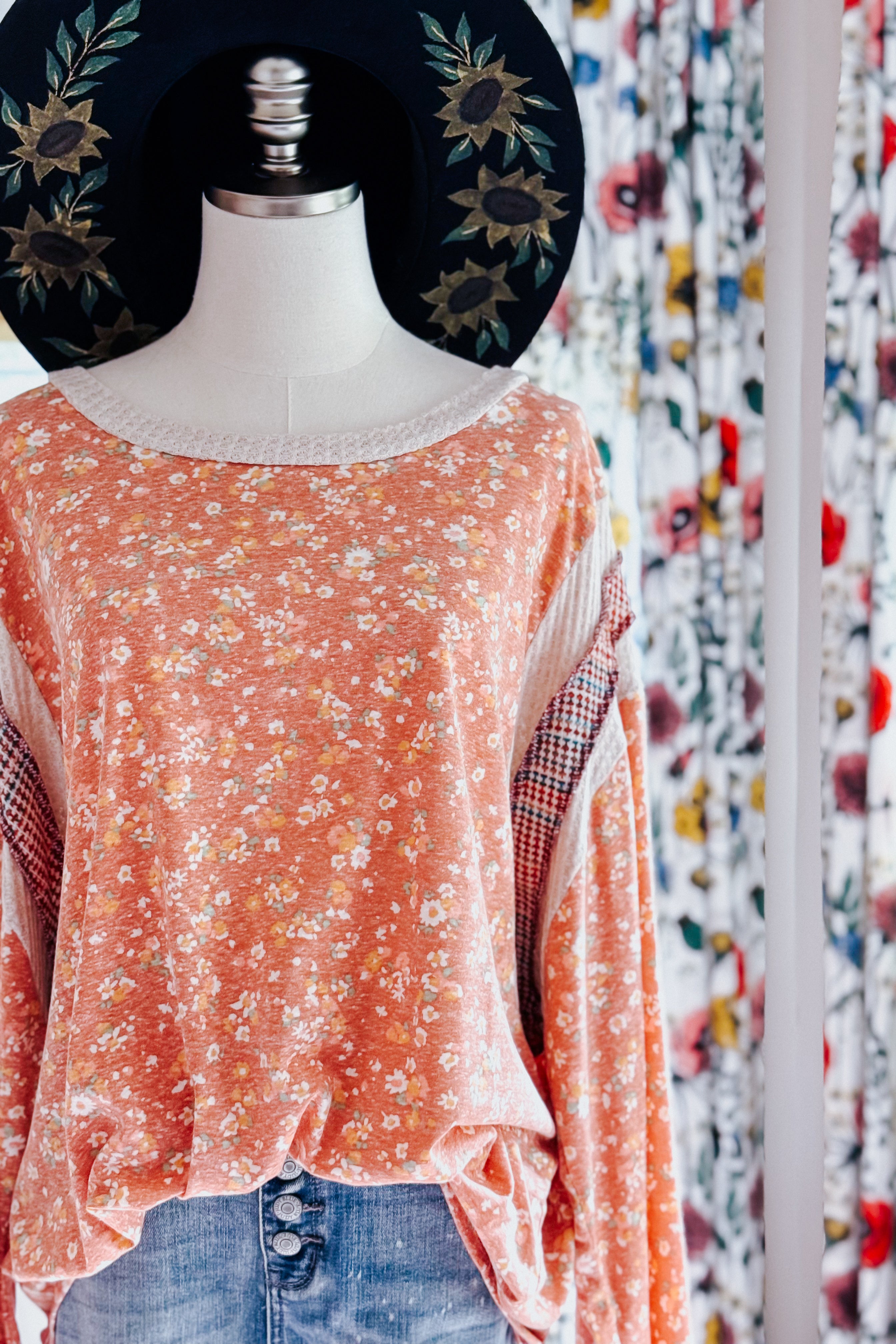 In the Flower Fields Floral Top