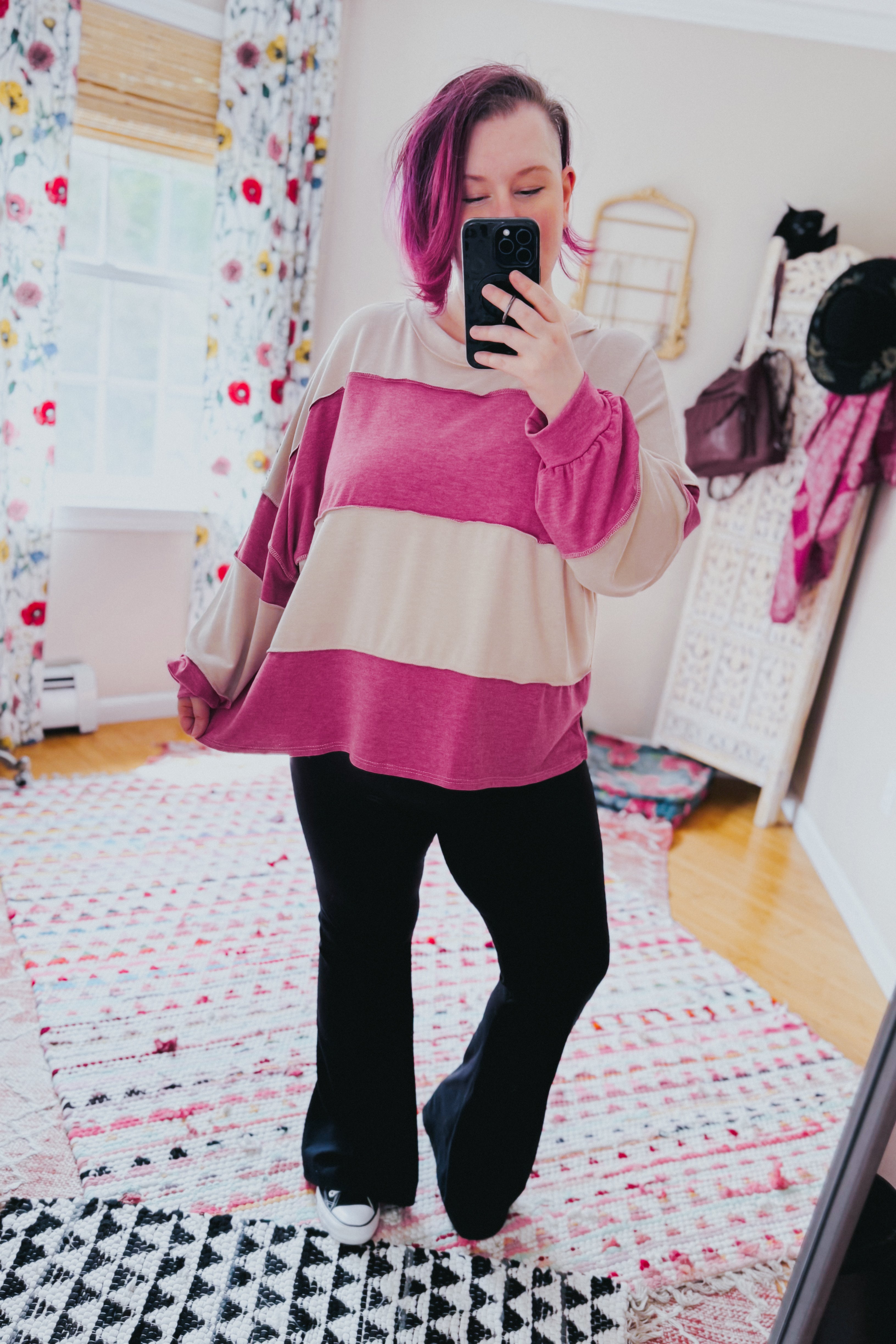 At the Block Party Pullover • Magenta