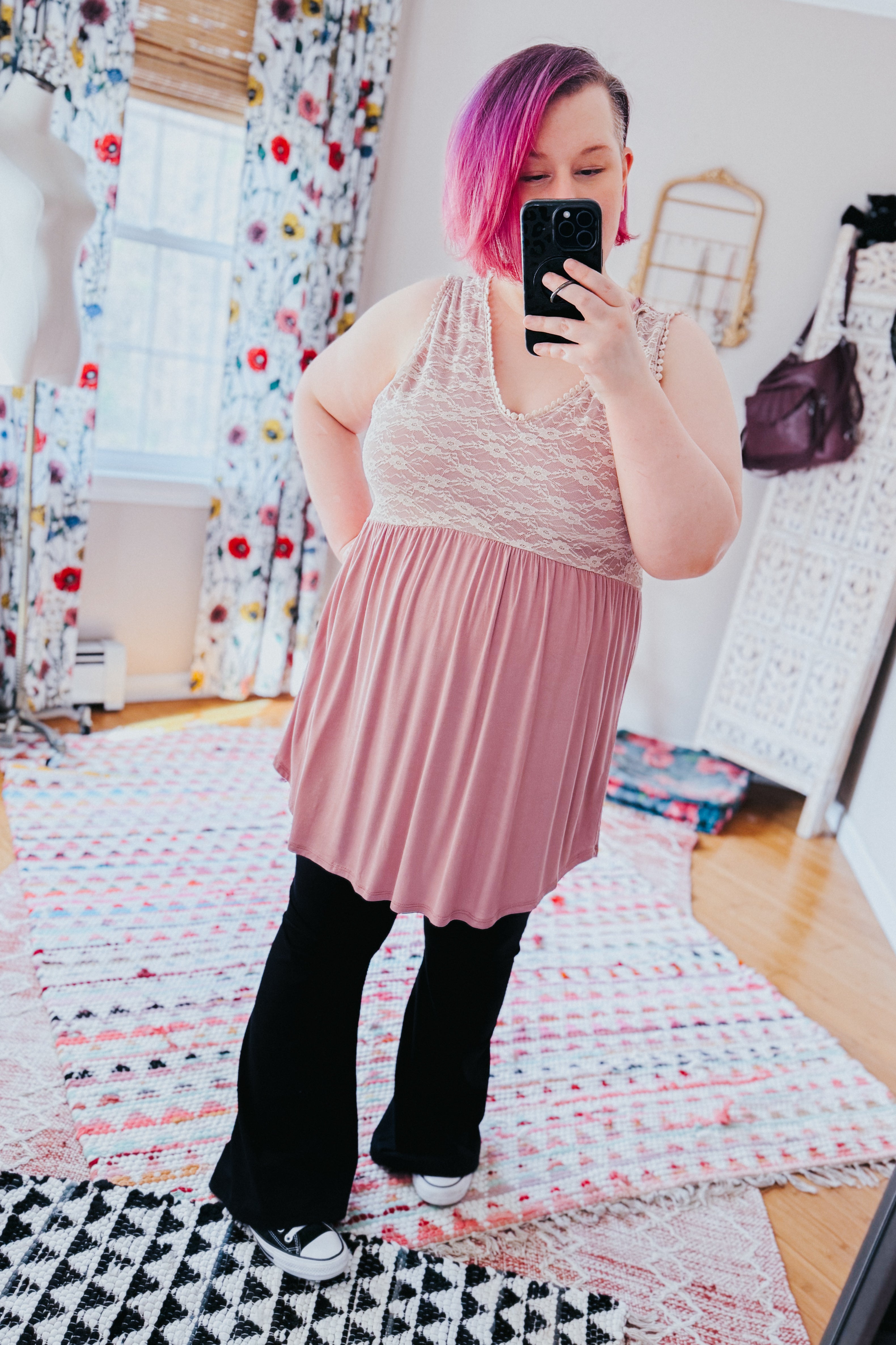 Blushing Beauty Lace Babydoll Top