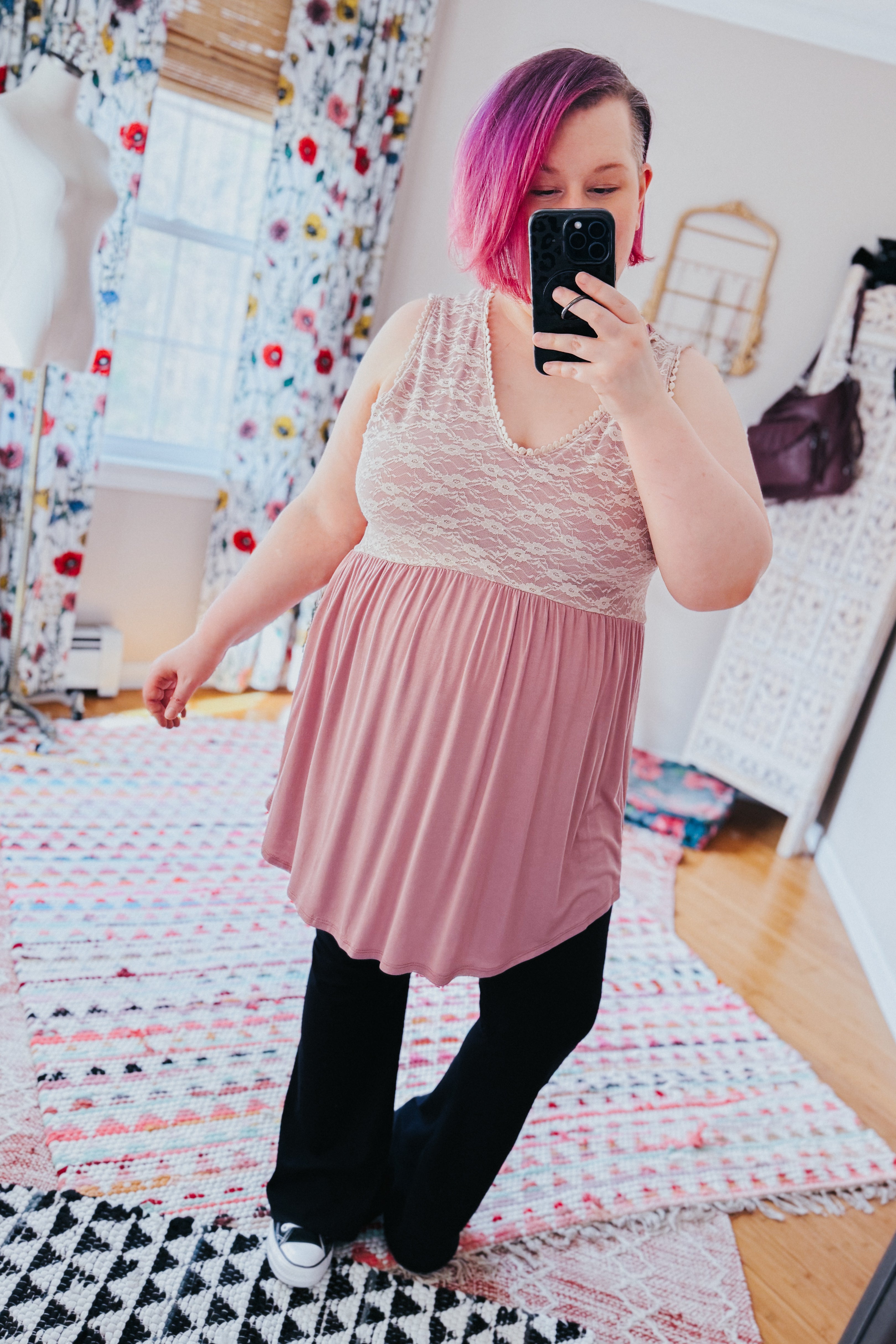 Blushing Beauty Lace Babydoll Top
