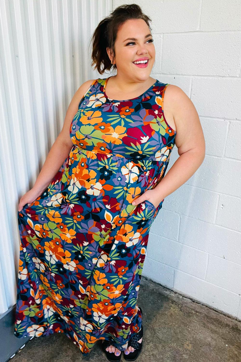 I Wonder Sleeveless Maxi Dress