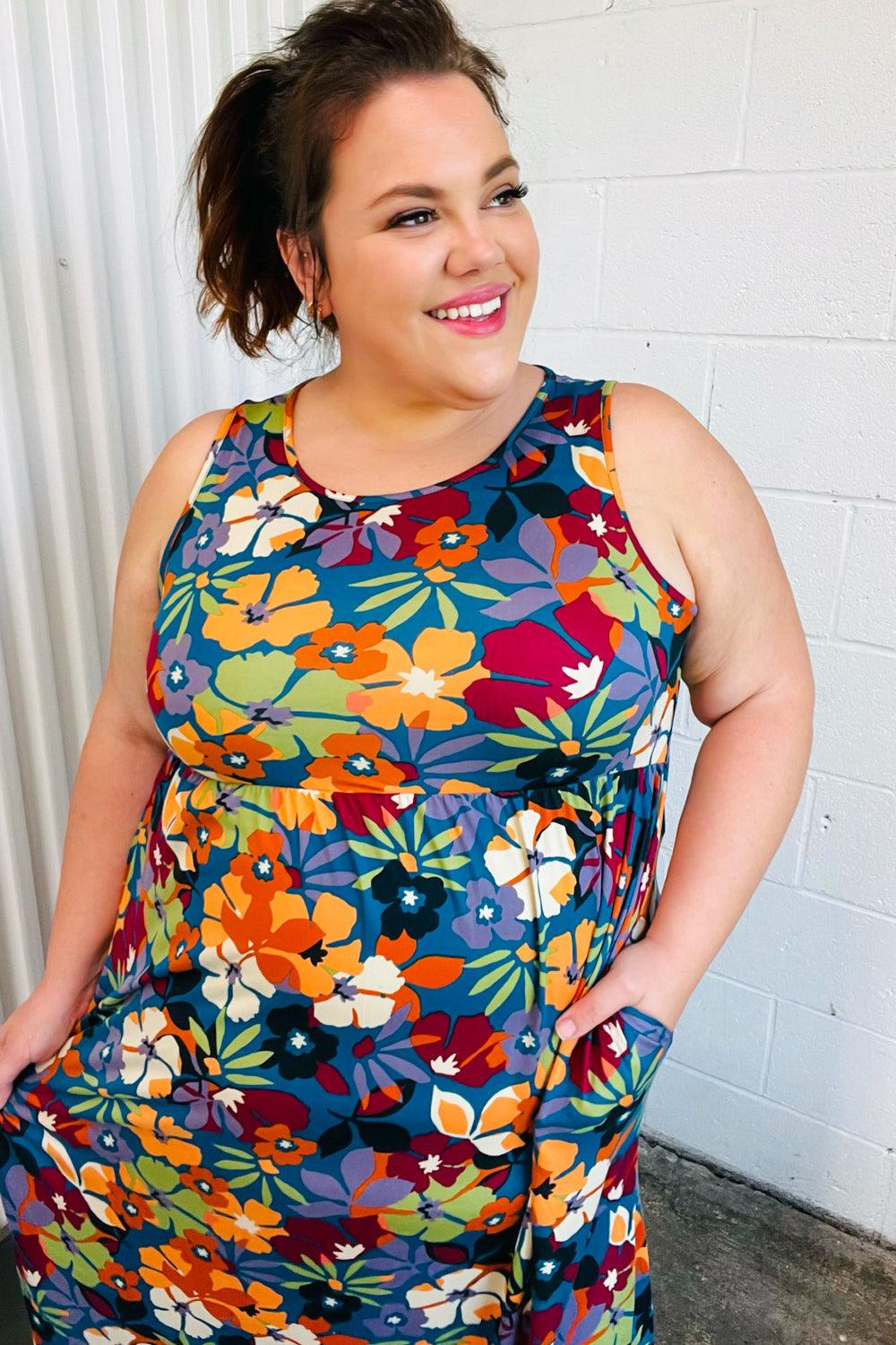 I Wonder Sleeveless Maxi Dress