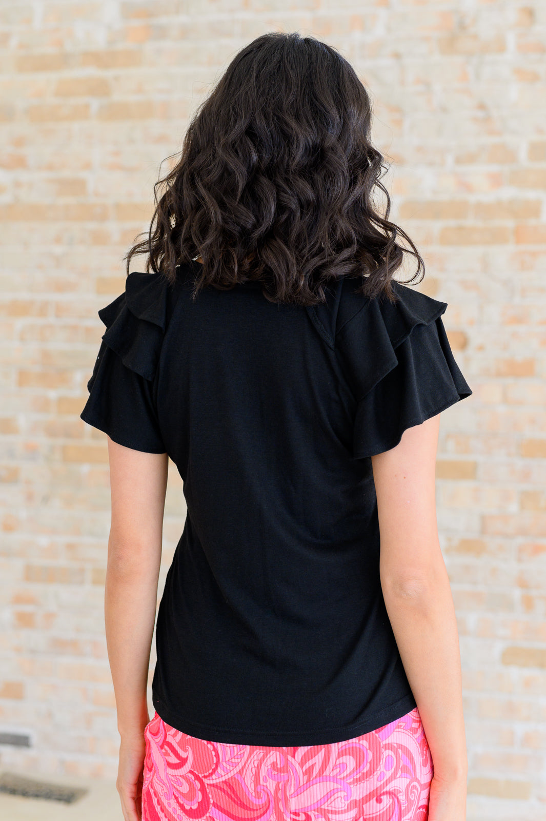 I'll Allow It Flutter Sleeve Tee • Black