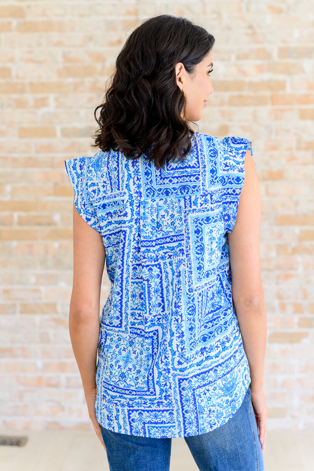 Keep Me Coming V-Neck Top • Ivory Royal