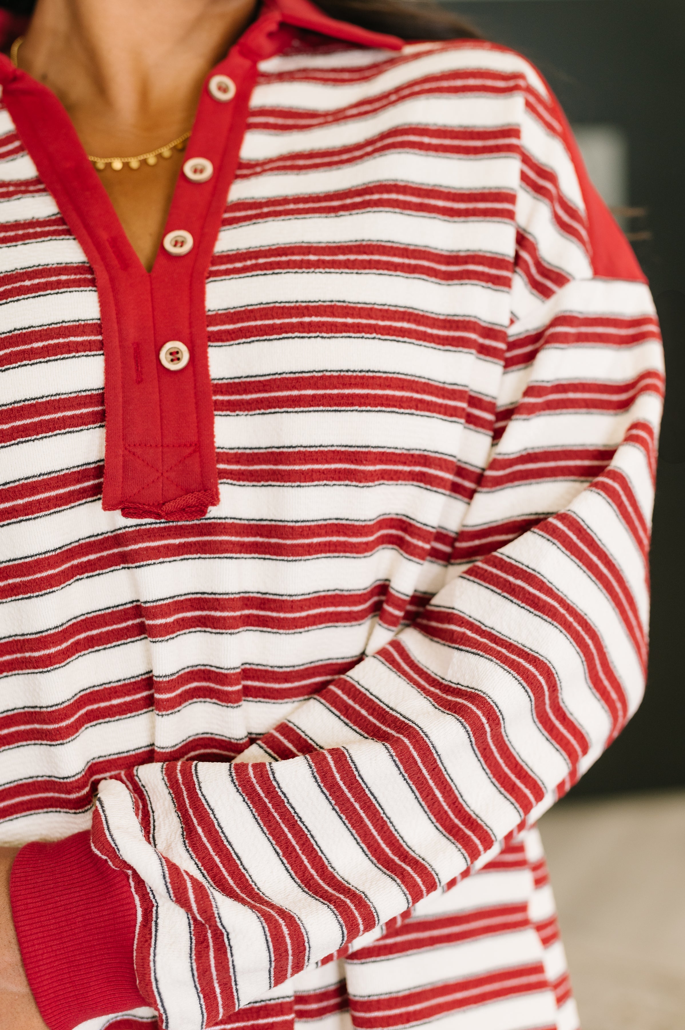 Least of Our Worries Long Sleeve Henley Top