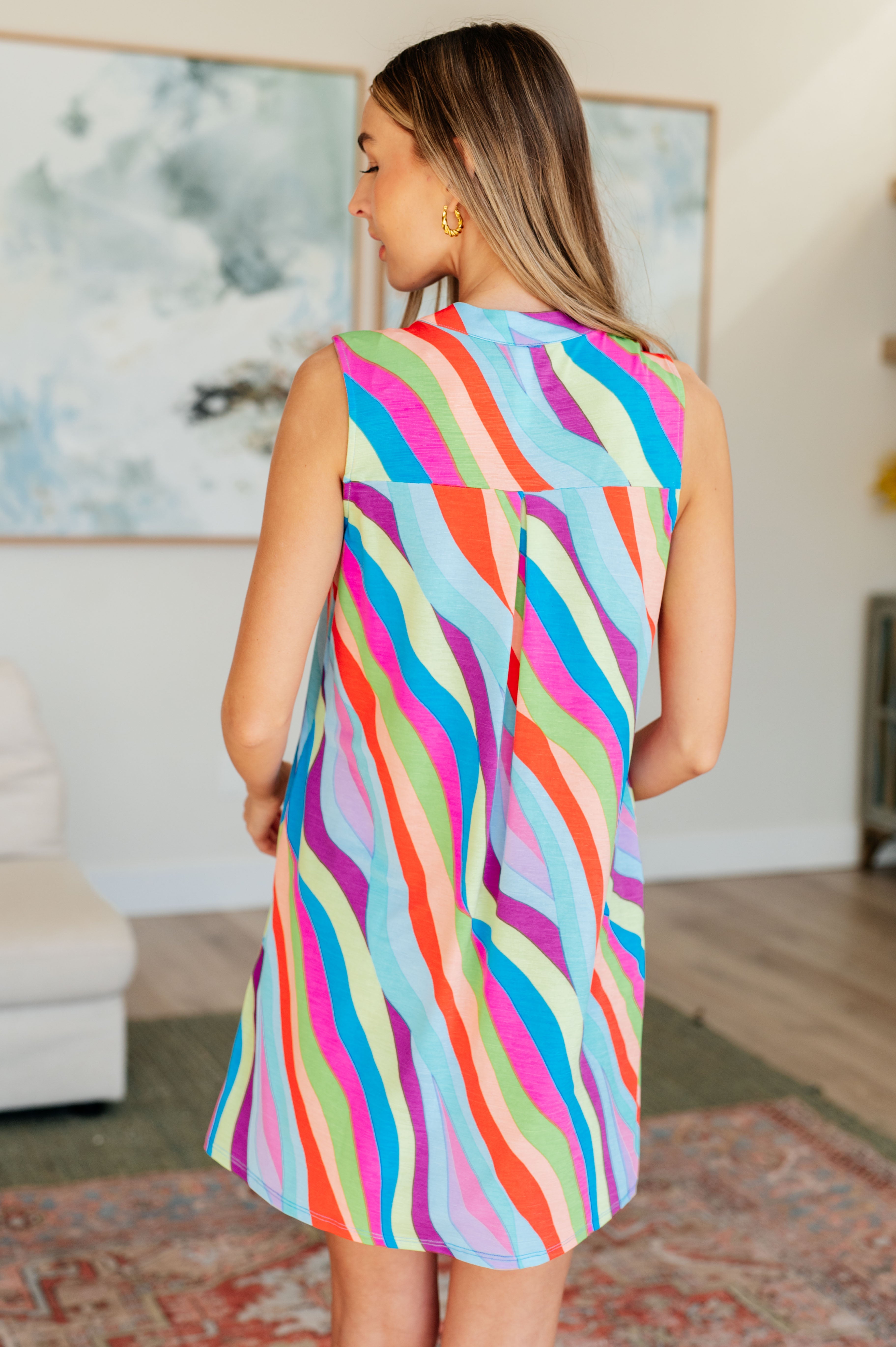Lizzy Tank Dress • Multi Mod Stripe