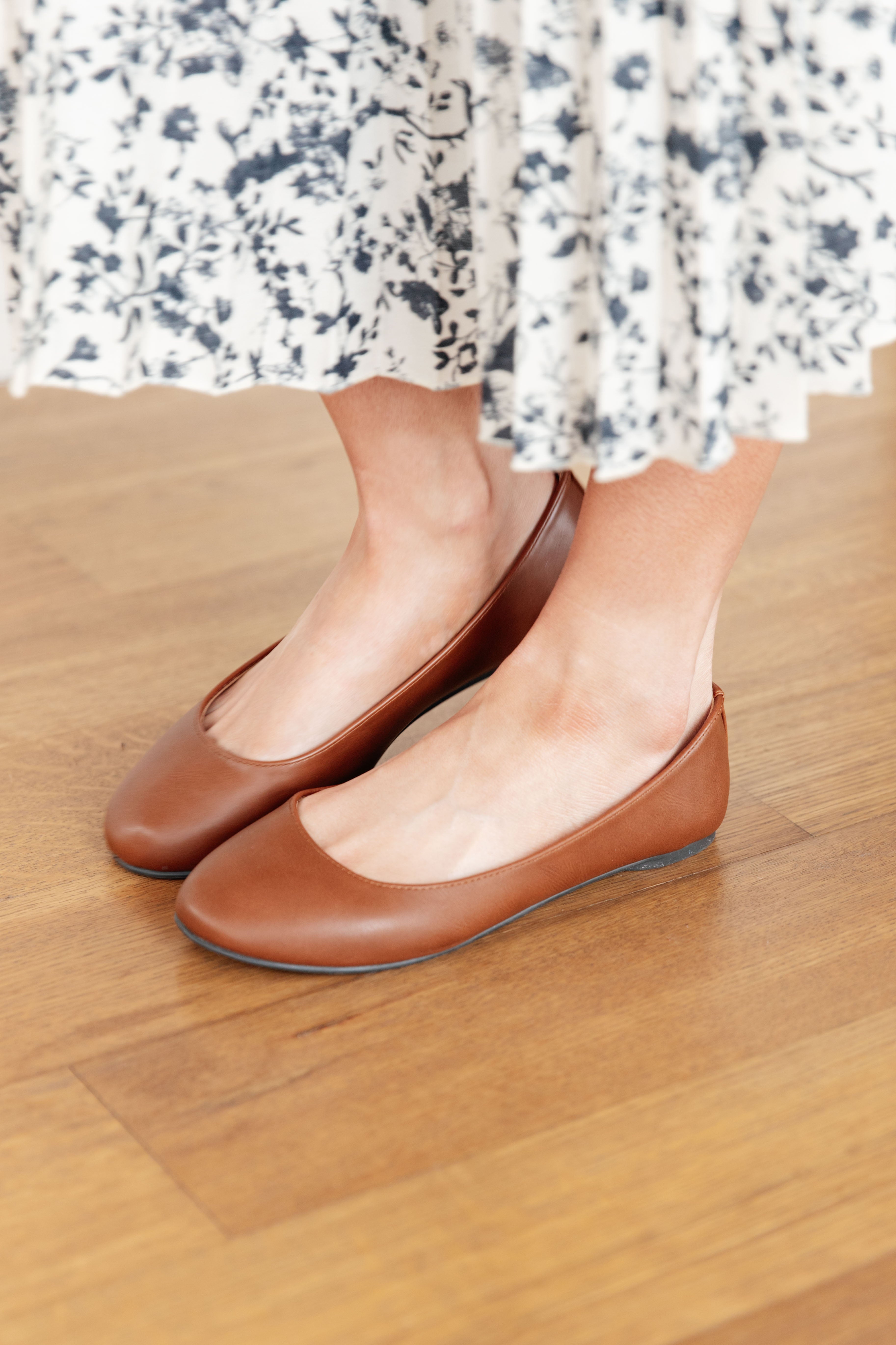 On Your Toes Ballet Flats • Camel