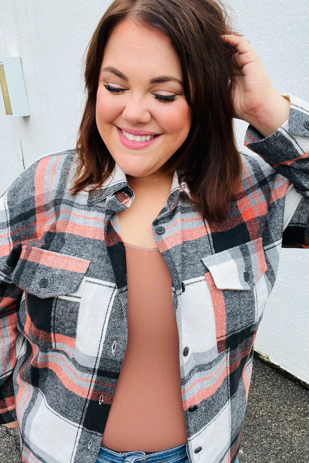 All On You Flannel Button Down Shacket
