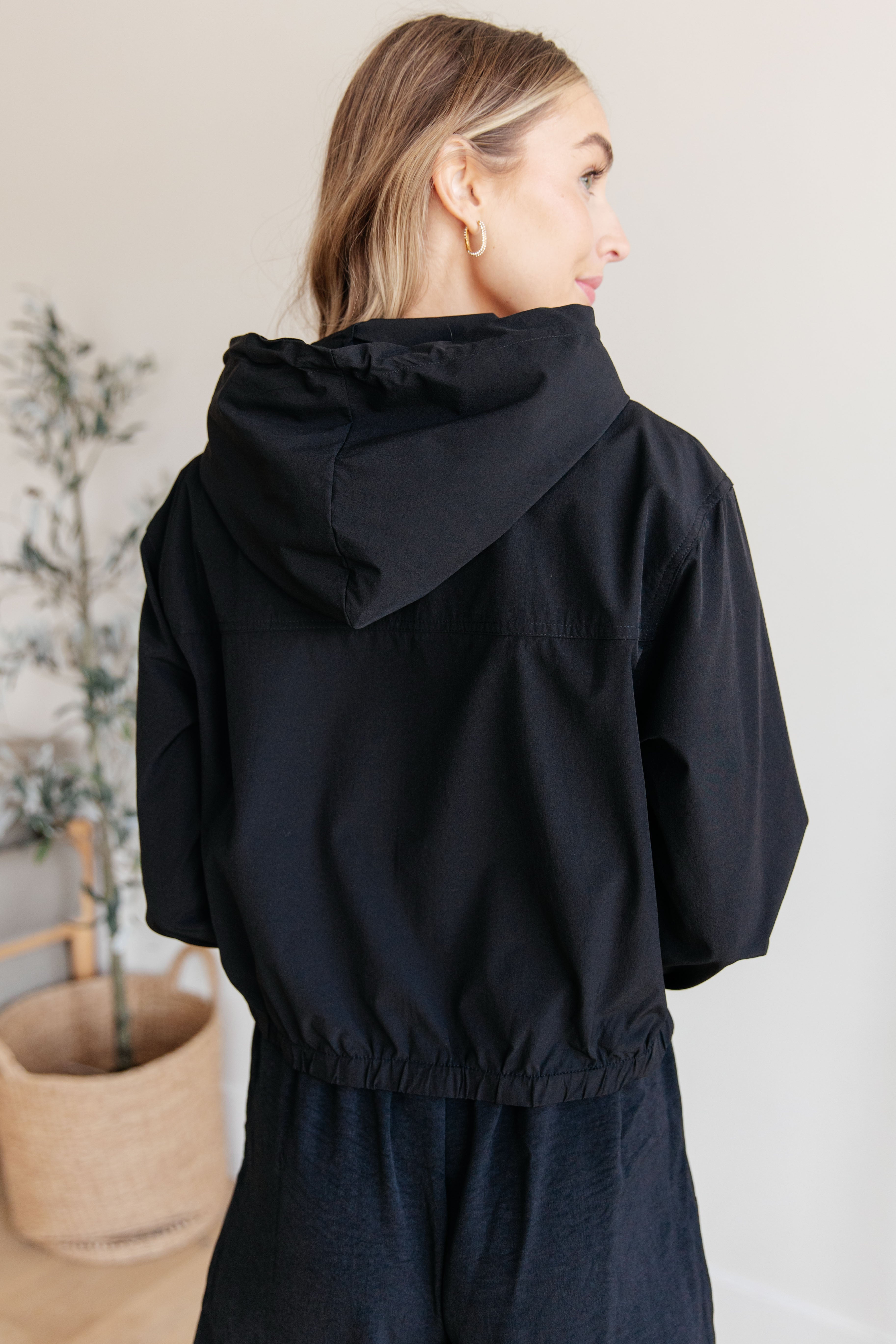 Sky of Only Clouds Zip Up • Black