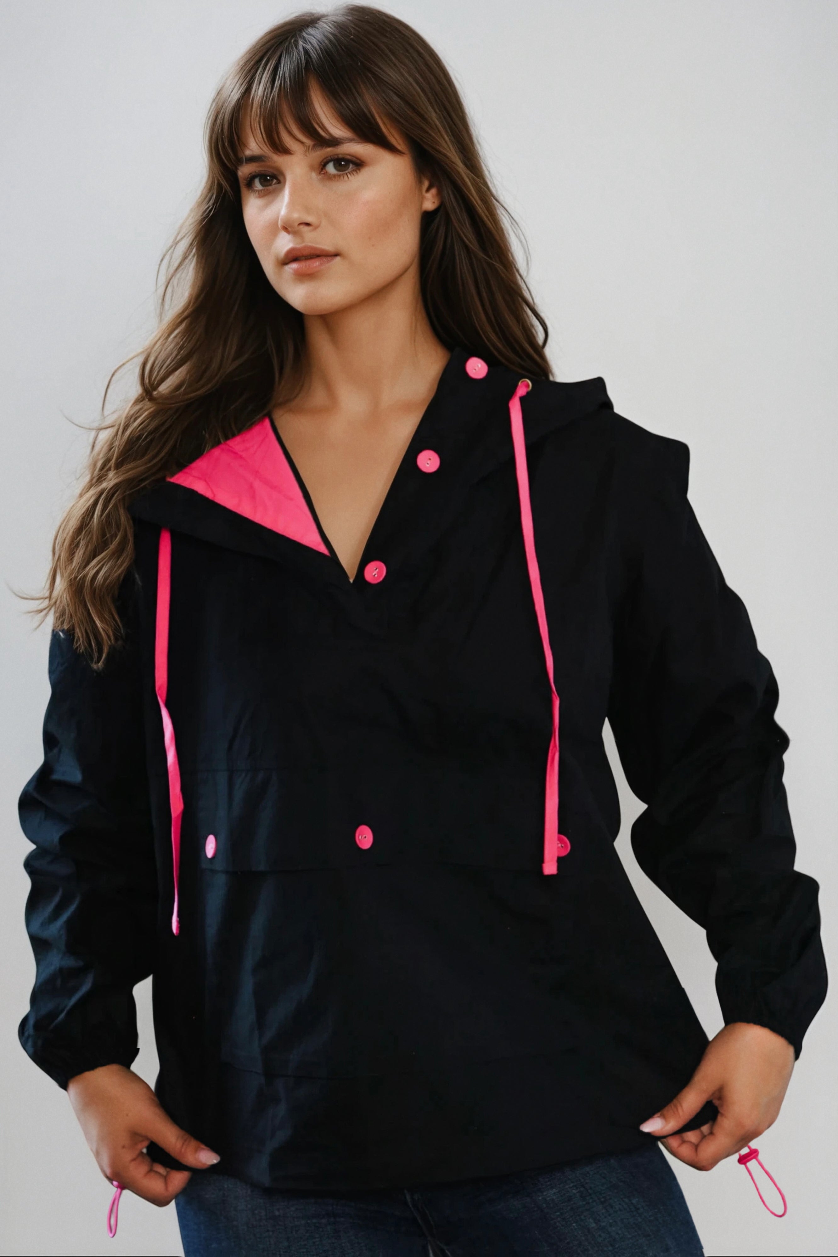 Glow Up Black Hooded Jacket
