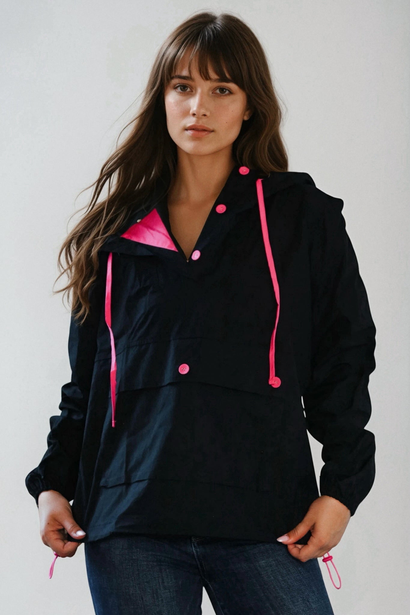 Glow Up Black Hooded Jacket