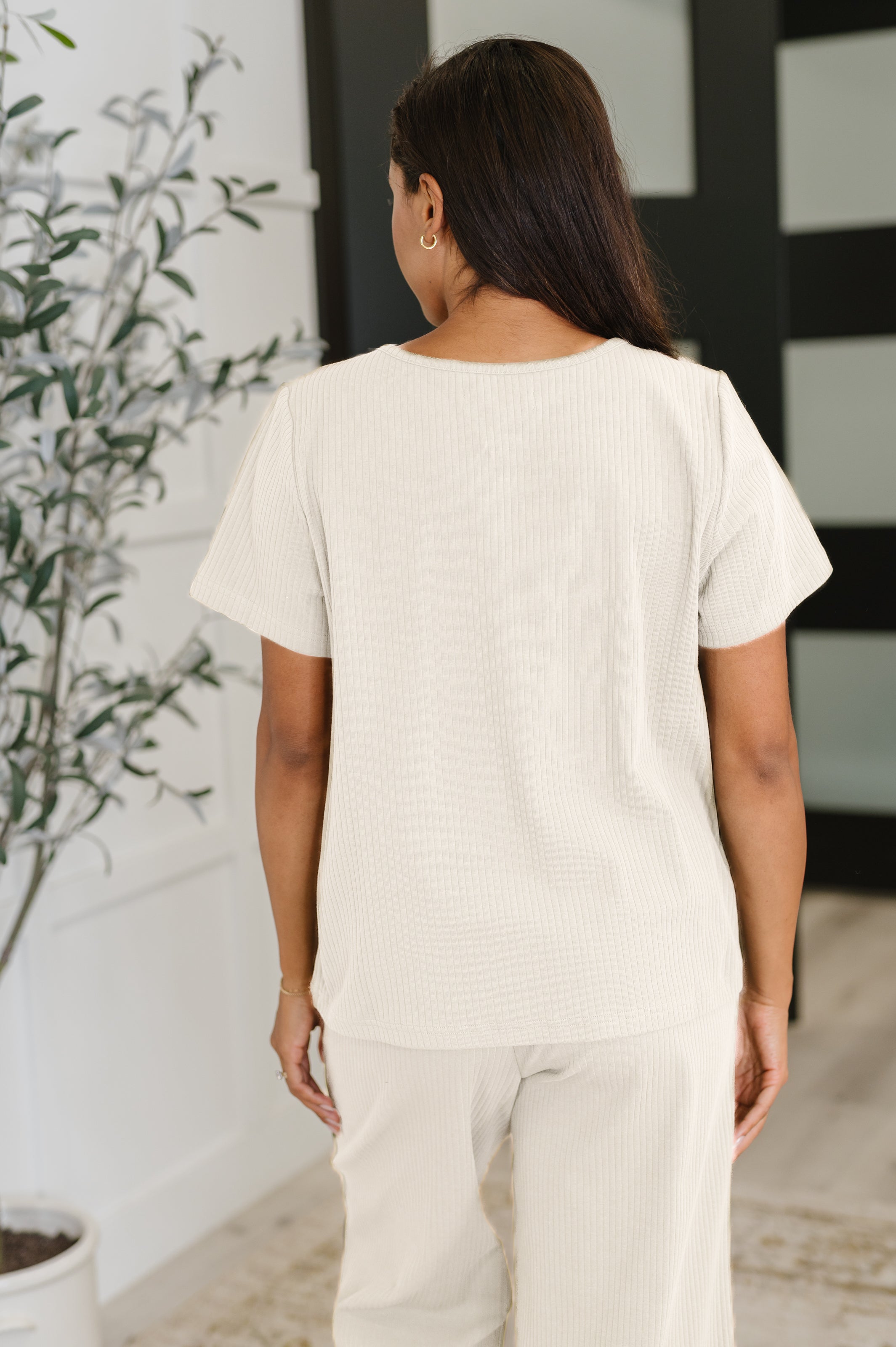 Thyme Boxy Tee • Cream