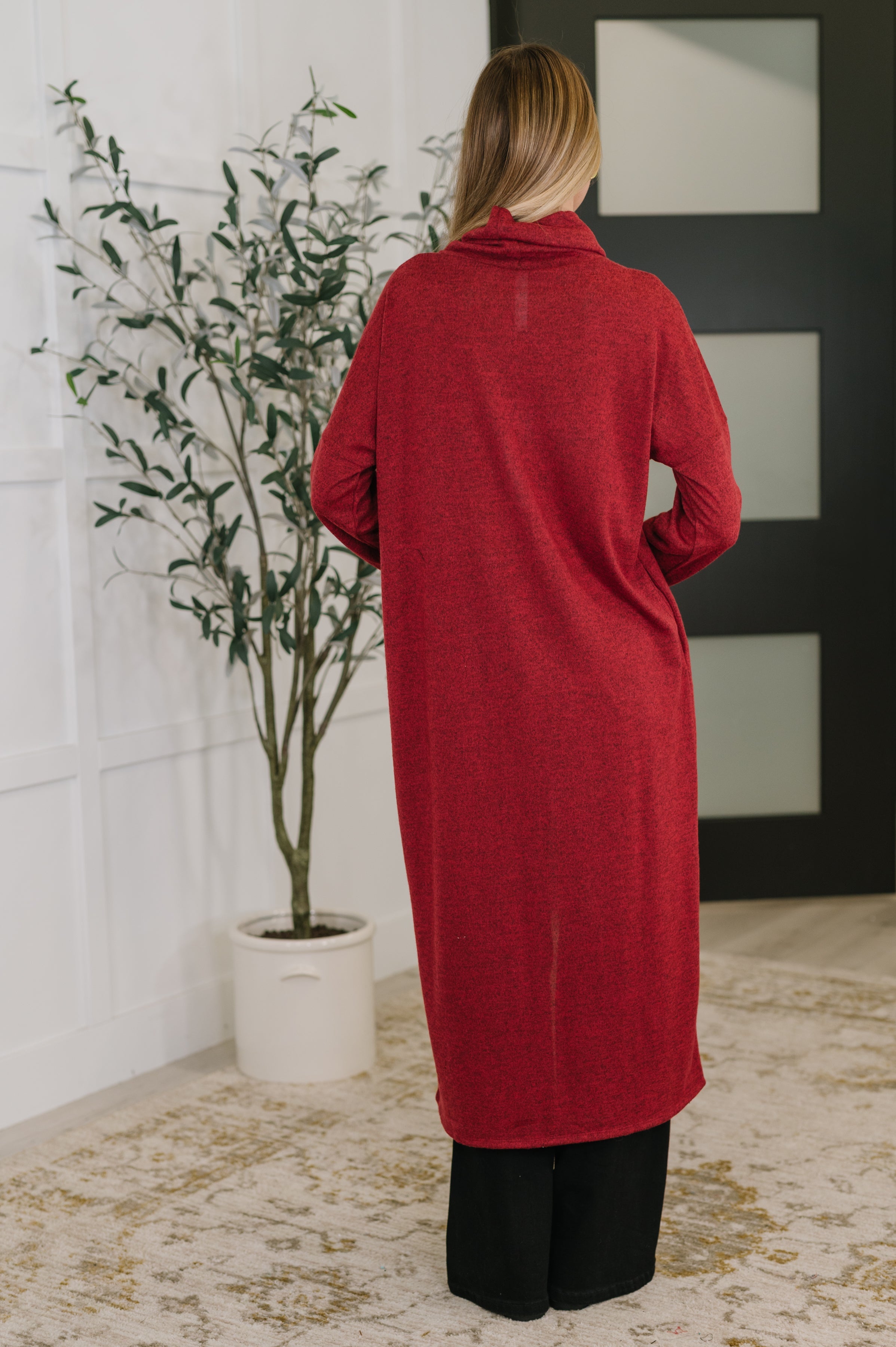 Travel City Scape Turtle Neck Tunic • Wine