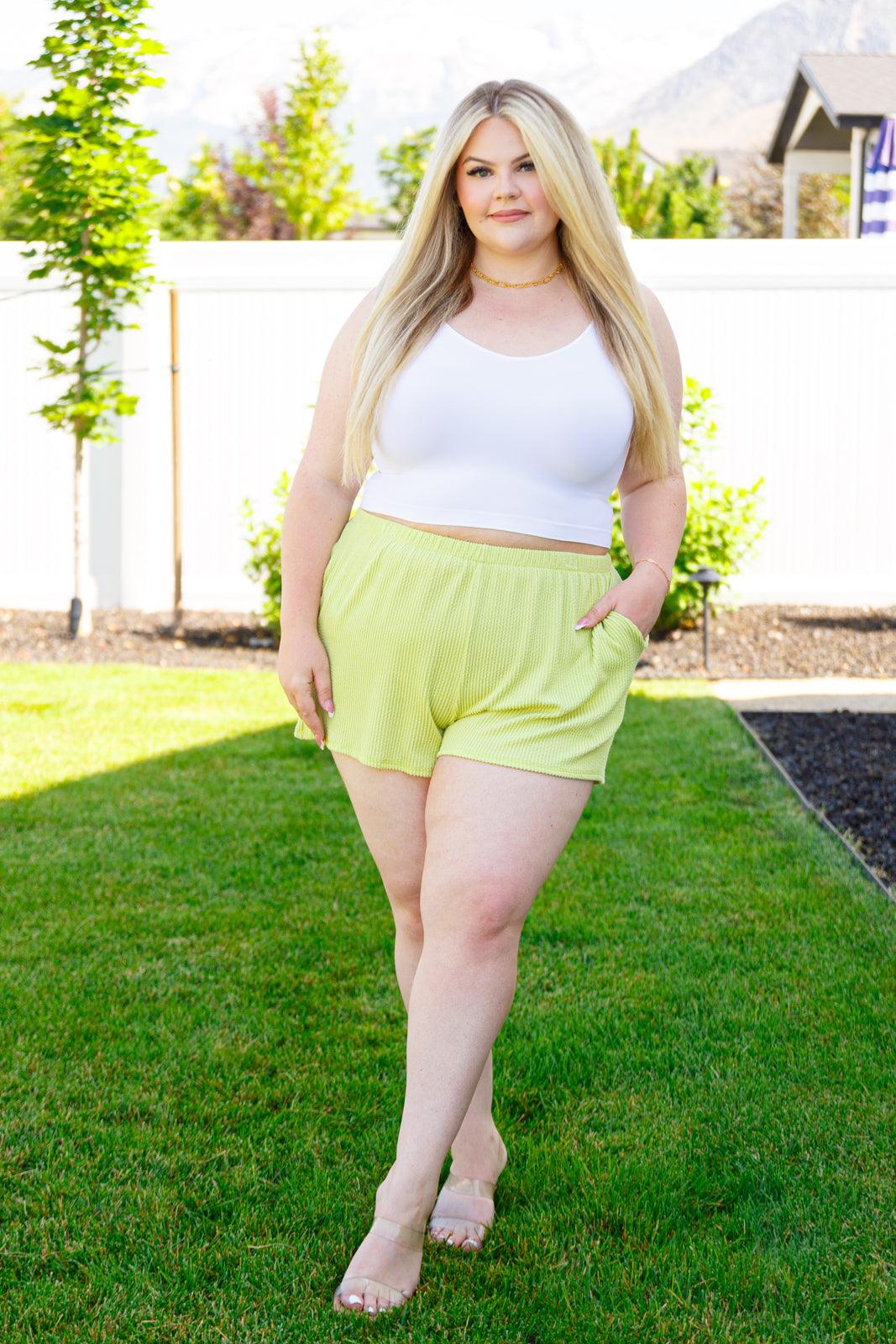 Two's Company Ribbed Shorts - Atomic Wildflower