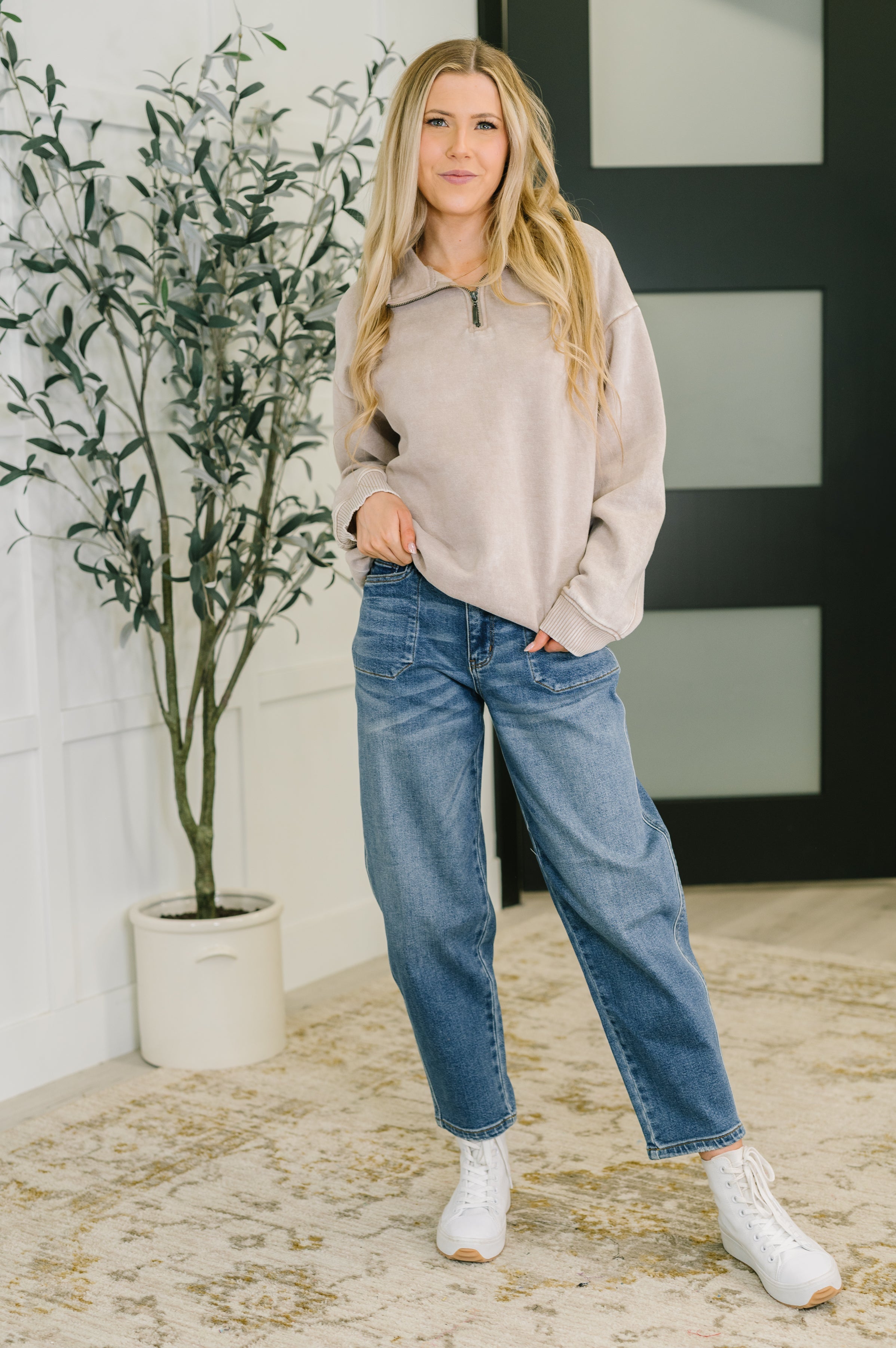 You Should Know Half Zip Pullover • Ash Mocha