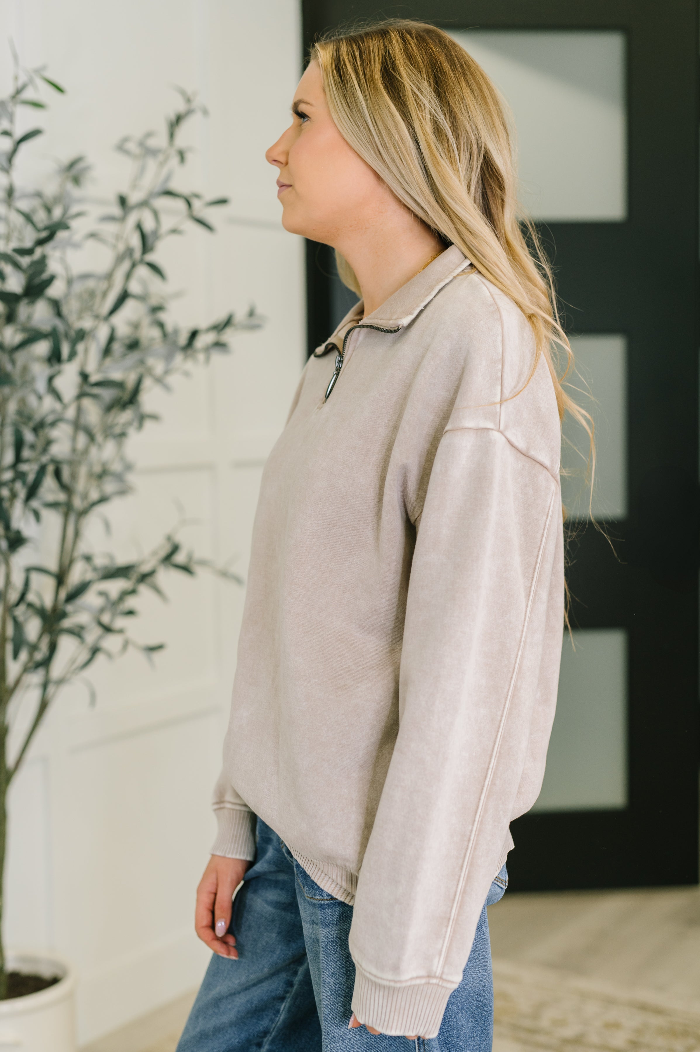 You Should Know Half Zip Pullover • Ash Mocha