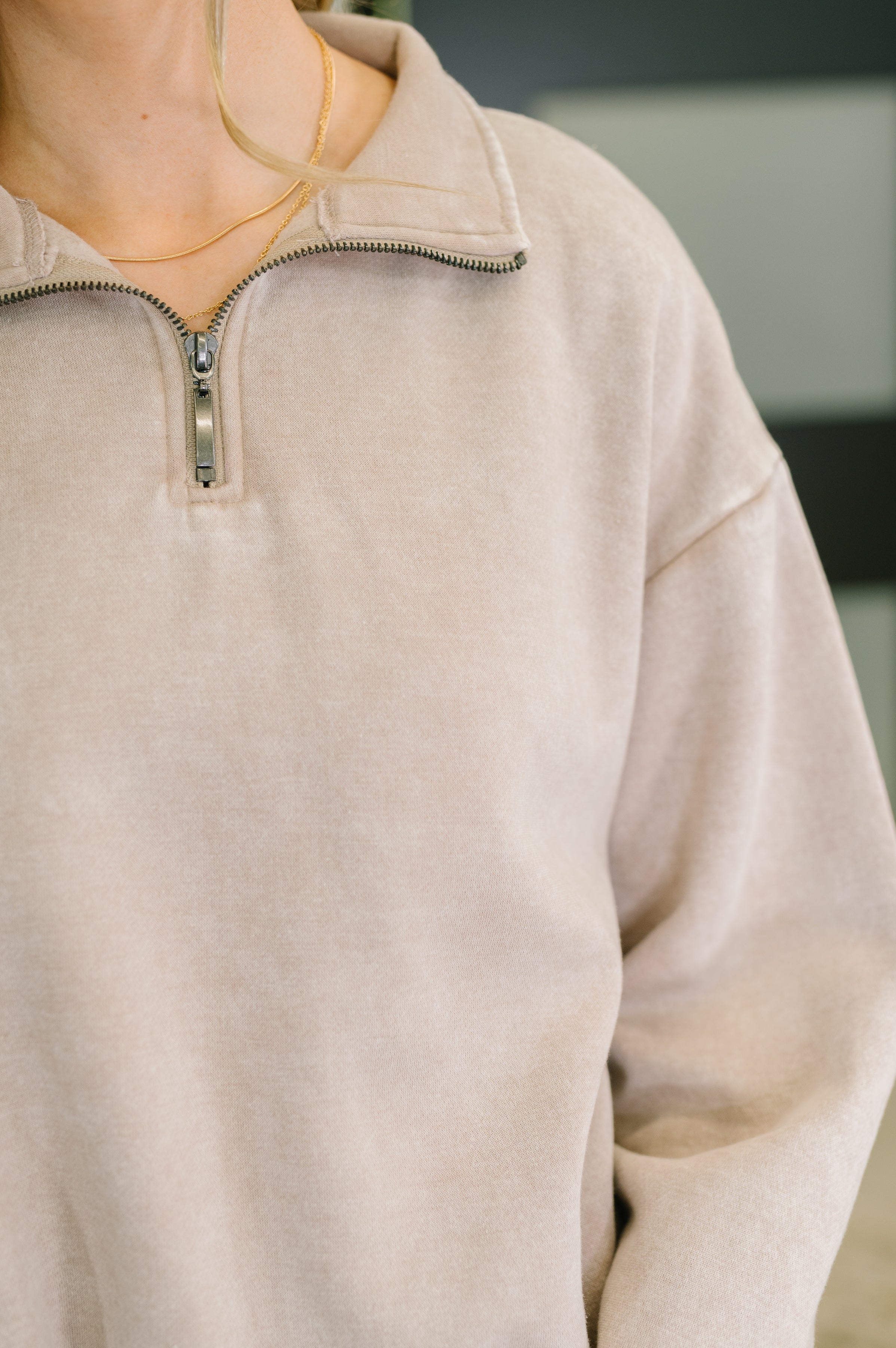 You Should Know Half Zip Pullover • Ash Mocha