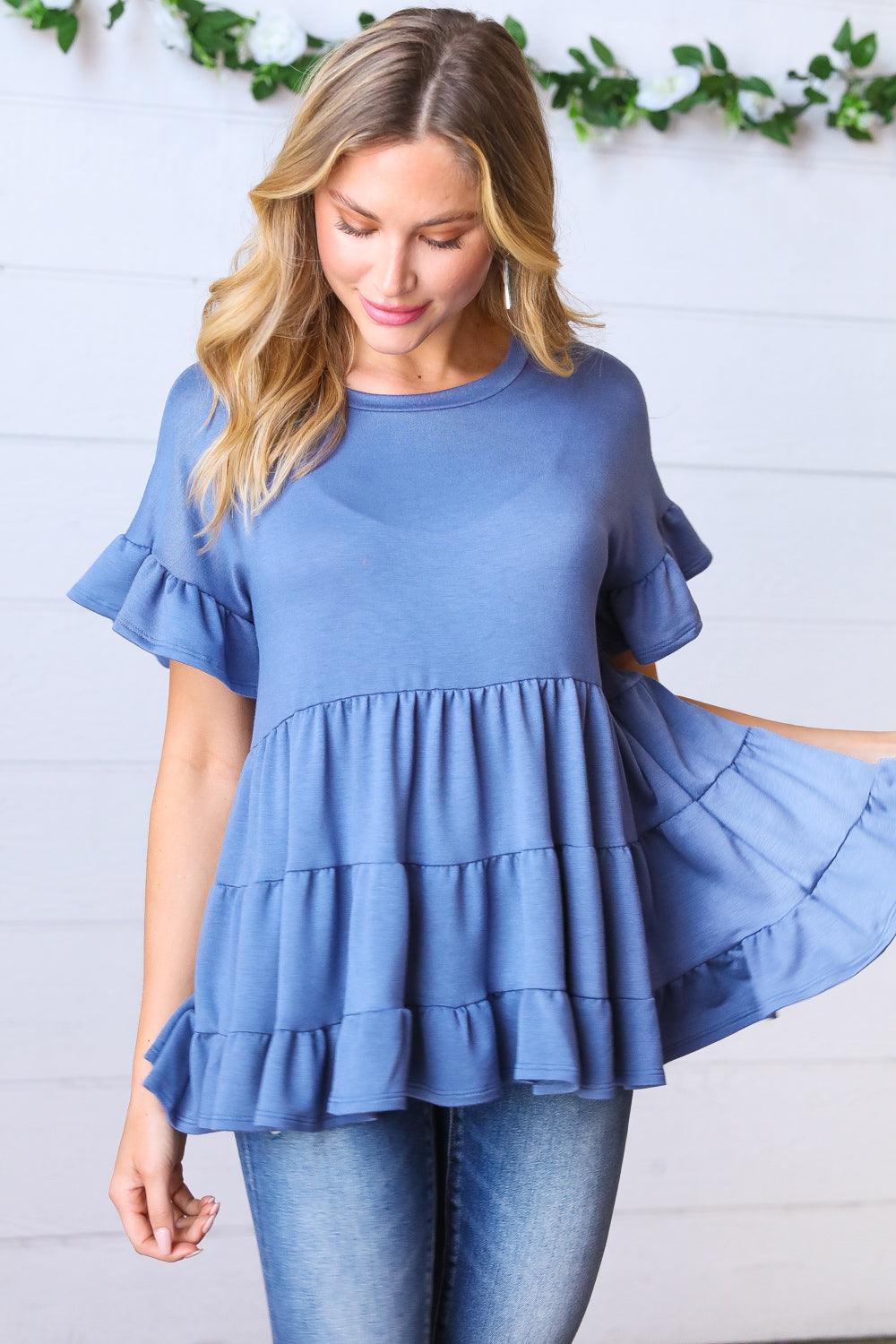 How’s It Going Tiered Ruffle Swing Top - Atomic Wildflower