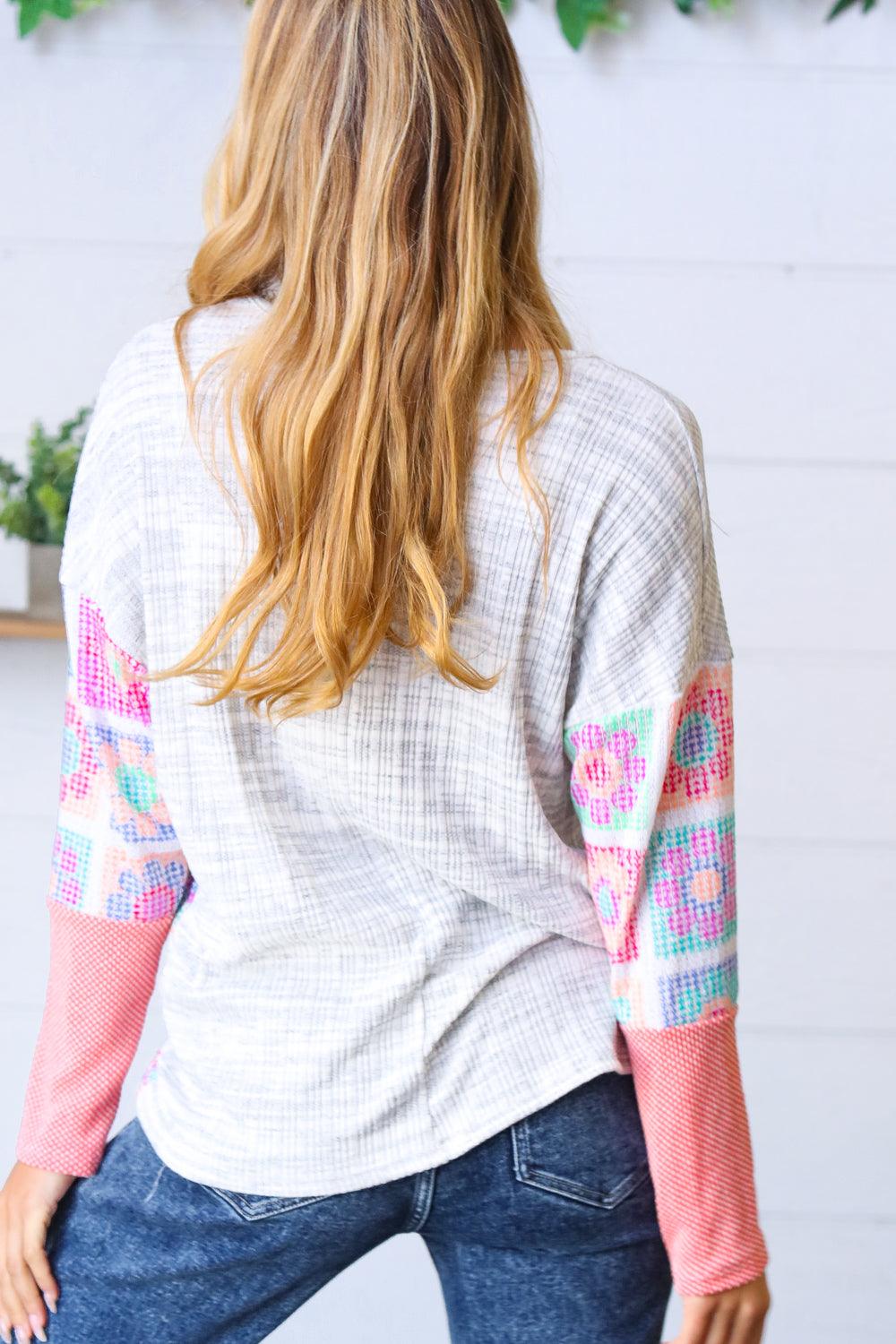 On The Vine Floral Print Top - Atomic Wildflower
