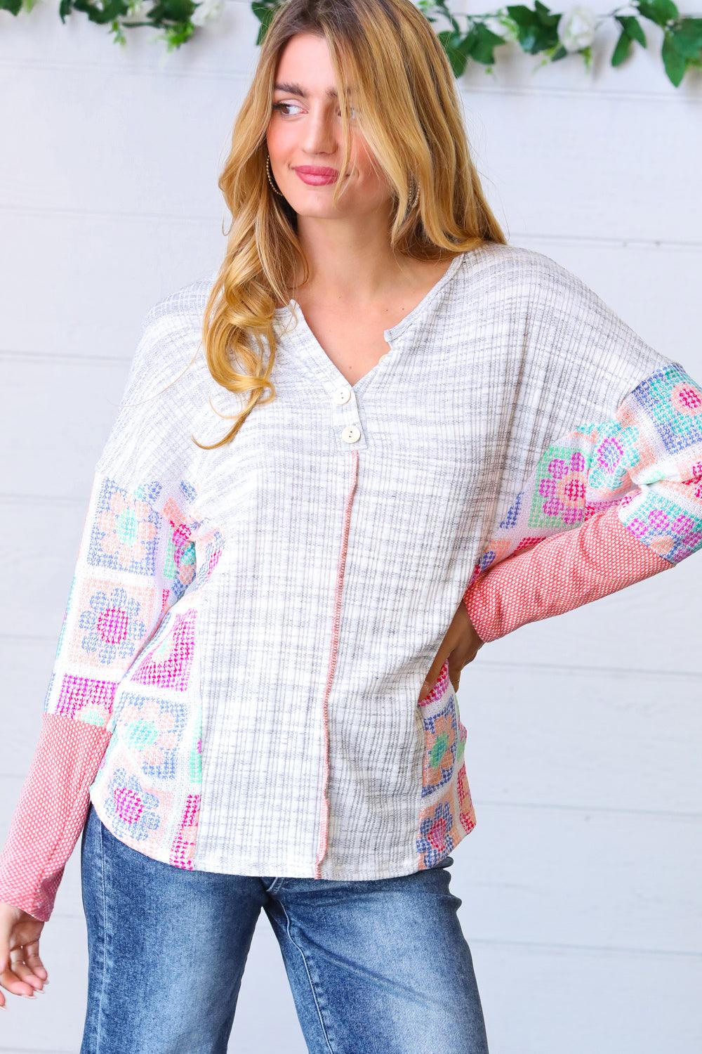 On The Vine Floral Print Top - Atomic Wildflower