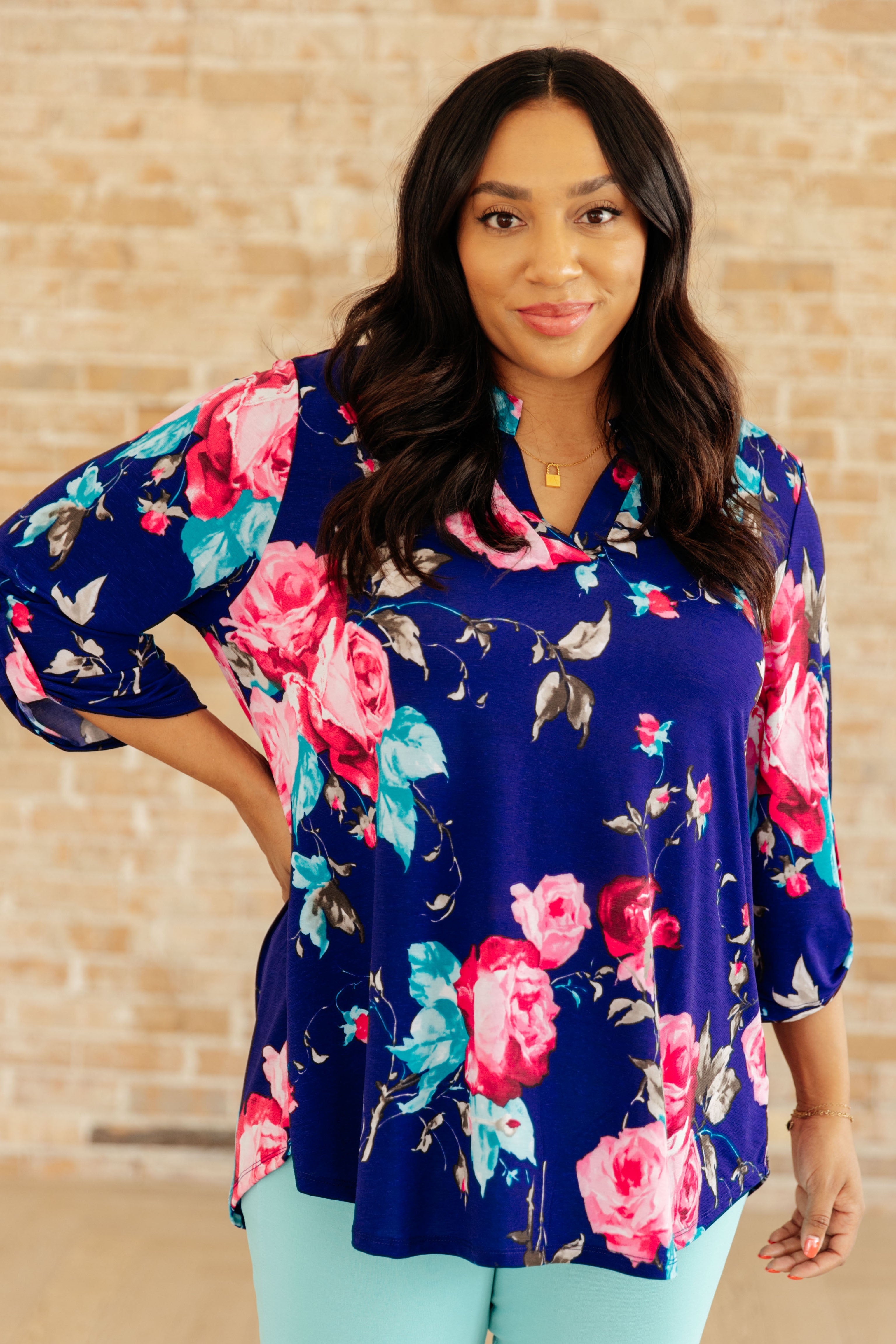 Lizzy Top • Royal Floral