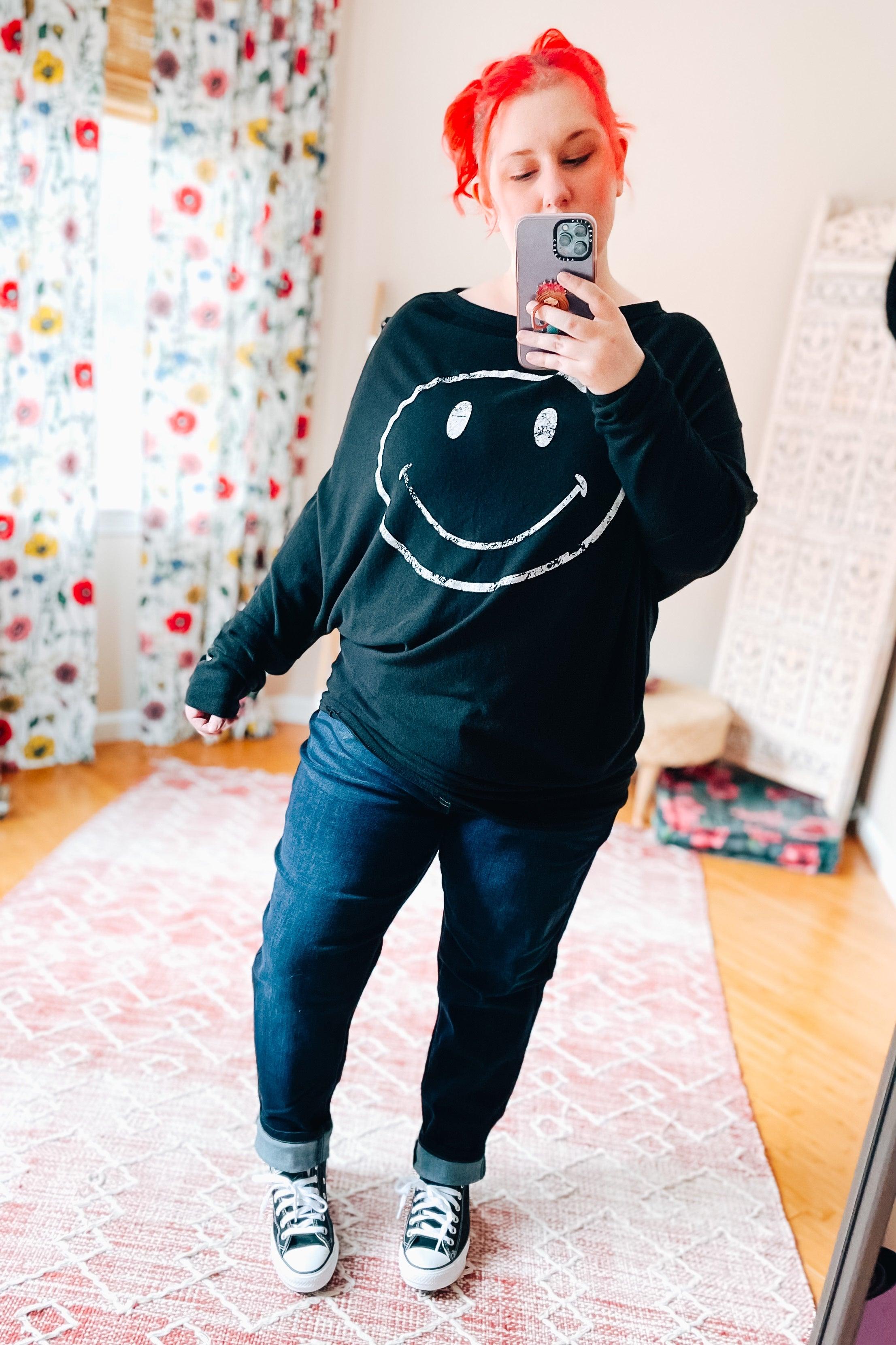 All Smiles Asymmetrical Tunic Top - Atomic Wildflower