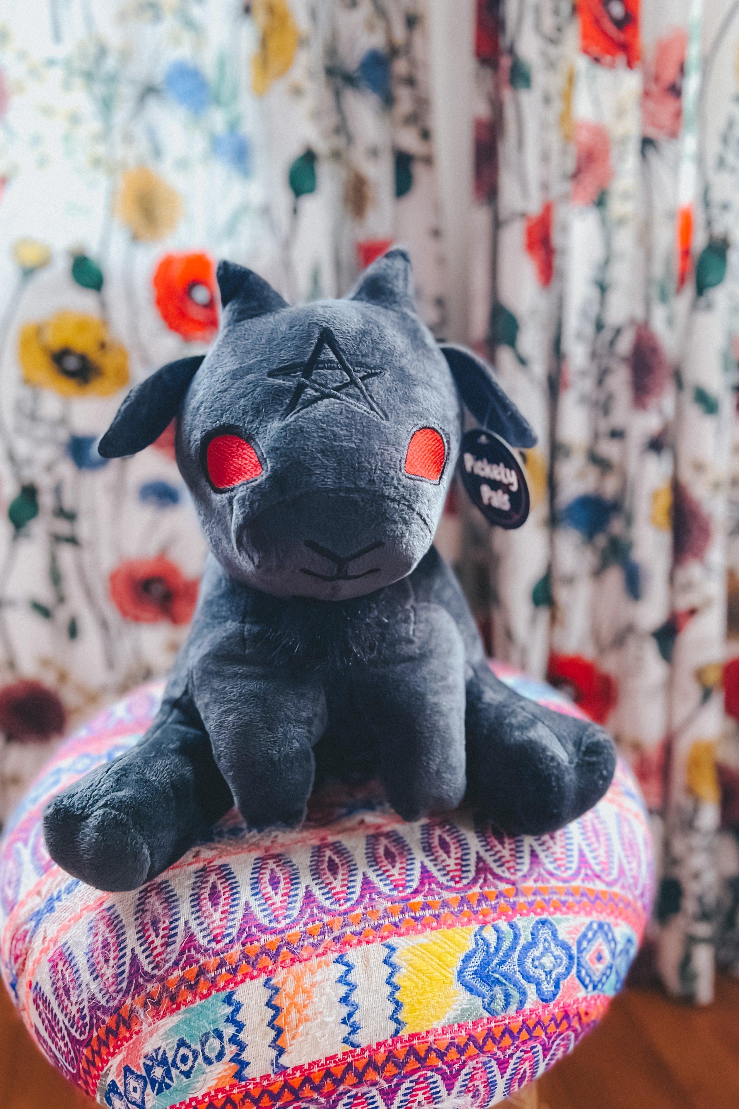 Baphy The Witchy Baby Goat Plushie • Charcoal Black - Atomic Wildflower