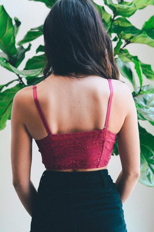 Very Berry Lace Camisole Bralette - Atomic Wildflower