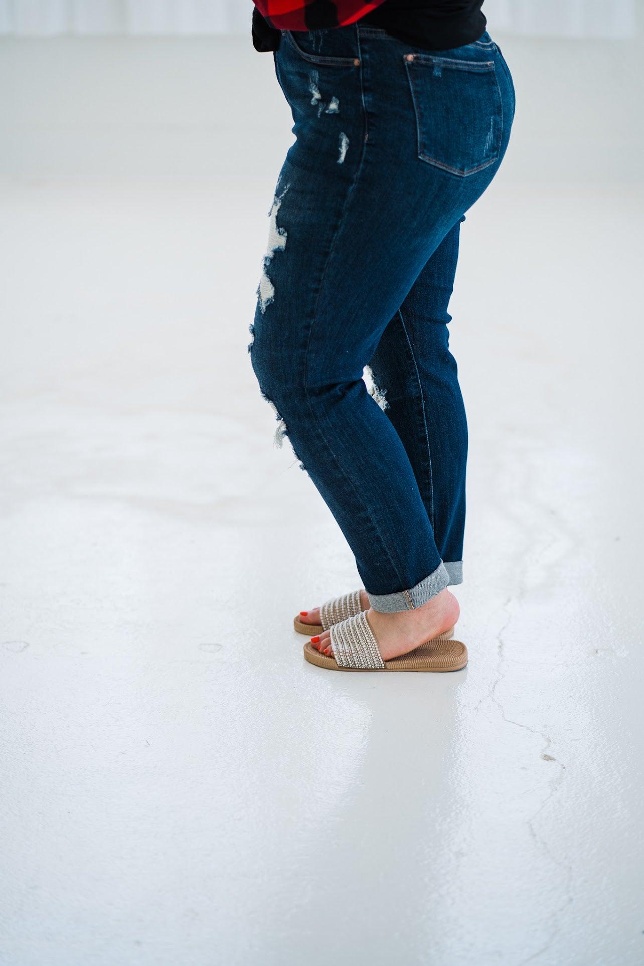 In My Comfort Zone Boyfriend Jeans - Atomic Wildflower