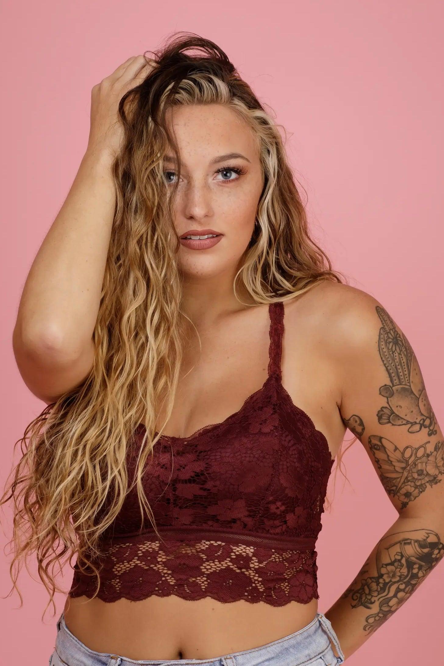 These Dreams Lace Bralette • Burgundy - Atomic Wildflower