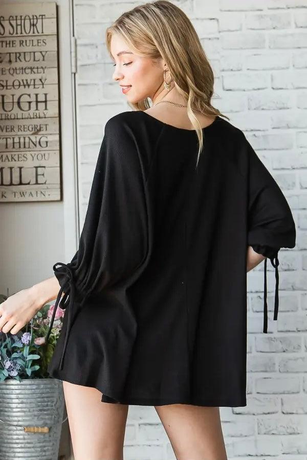 Beckham Bow Detail Bubble Sleeve Tunic - Atomic Wildflower