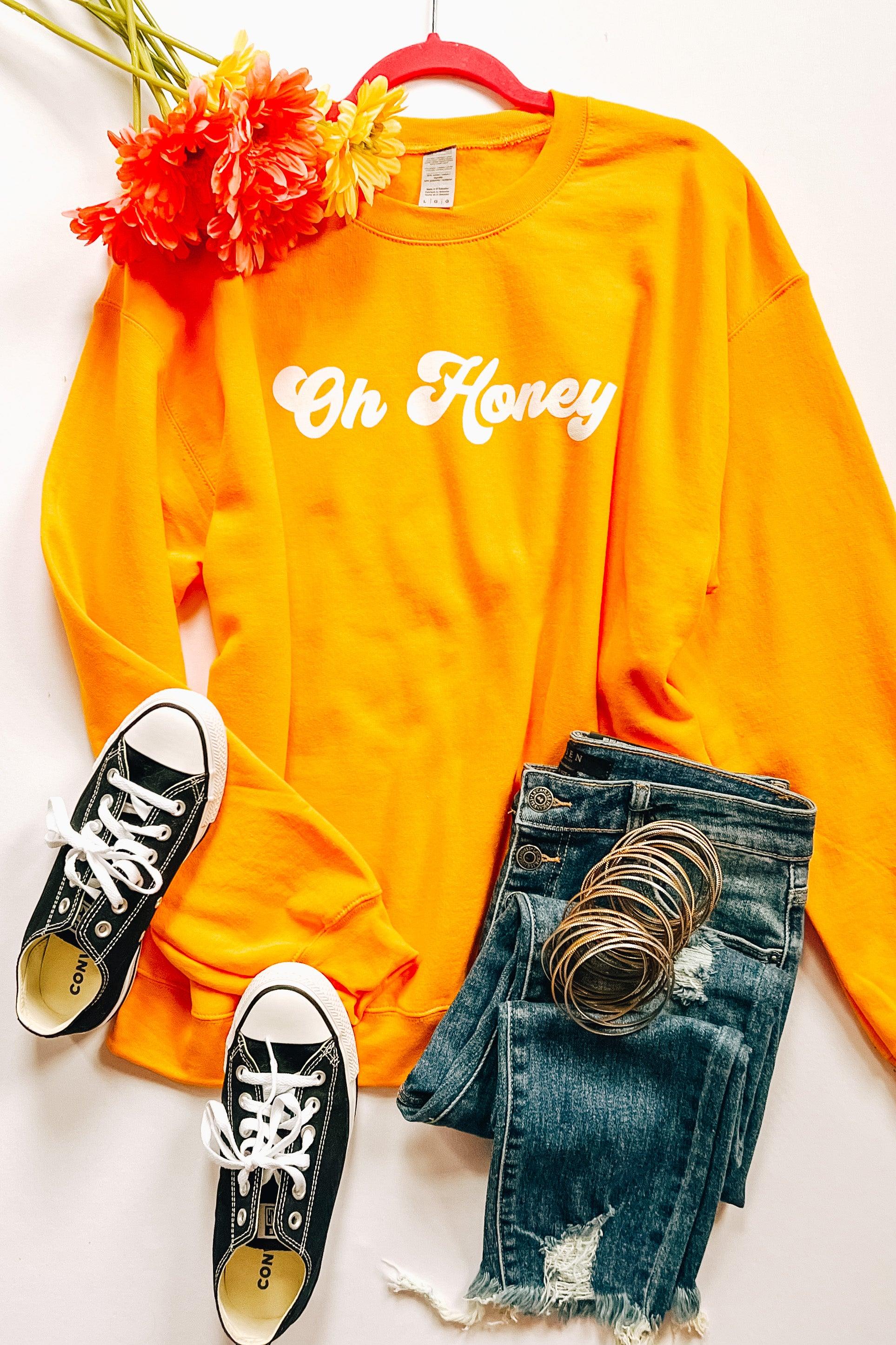 Oh Honey Yellow Pullover - Atomic Wildflower