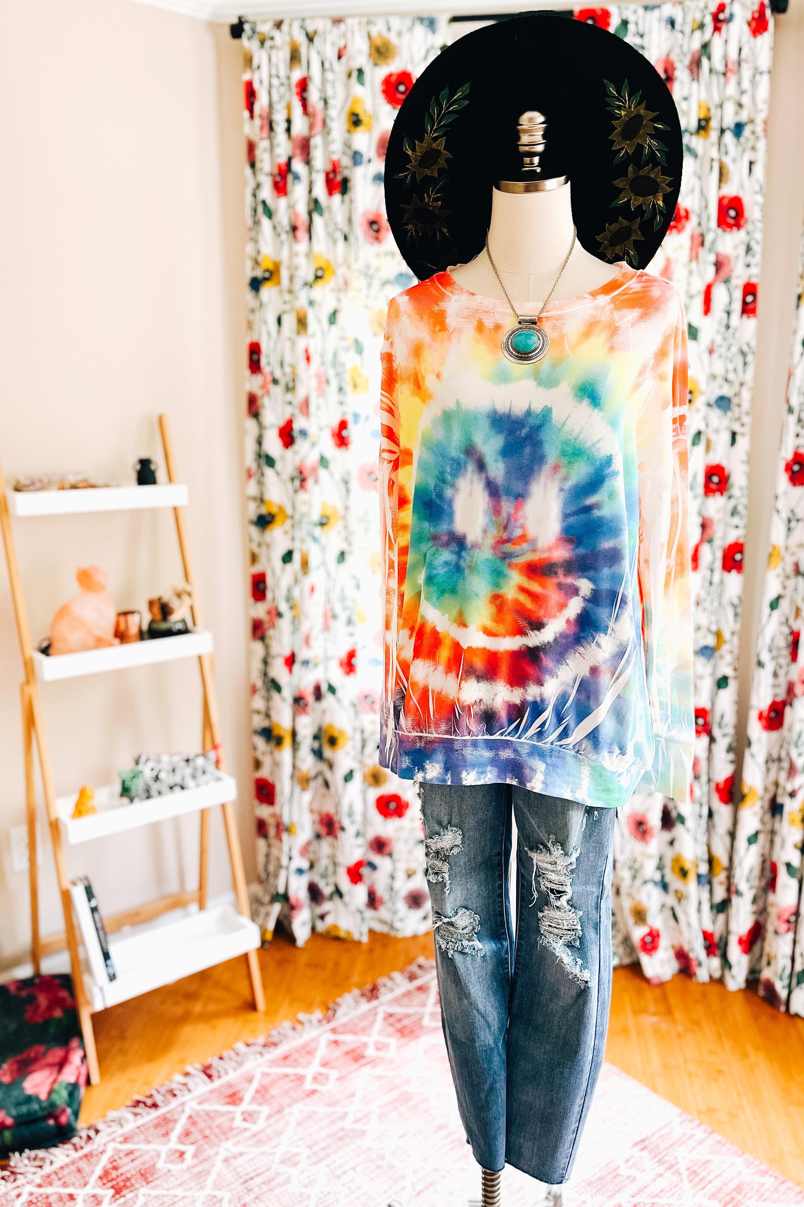 Rainbow Smiles Pullover - Atomic Wildflower