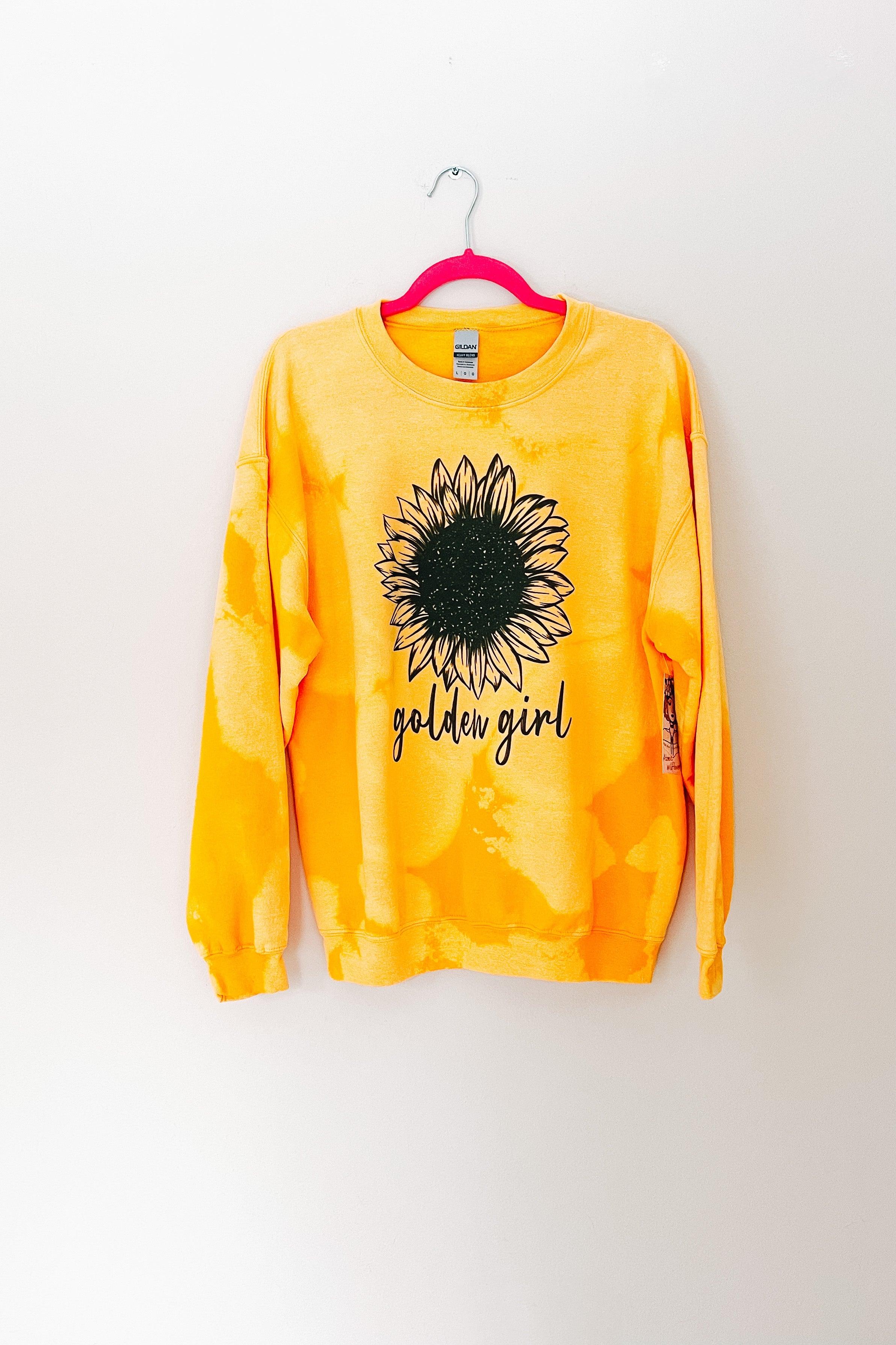 Golden Girl Bleached Pullover - Atomic Wildflower