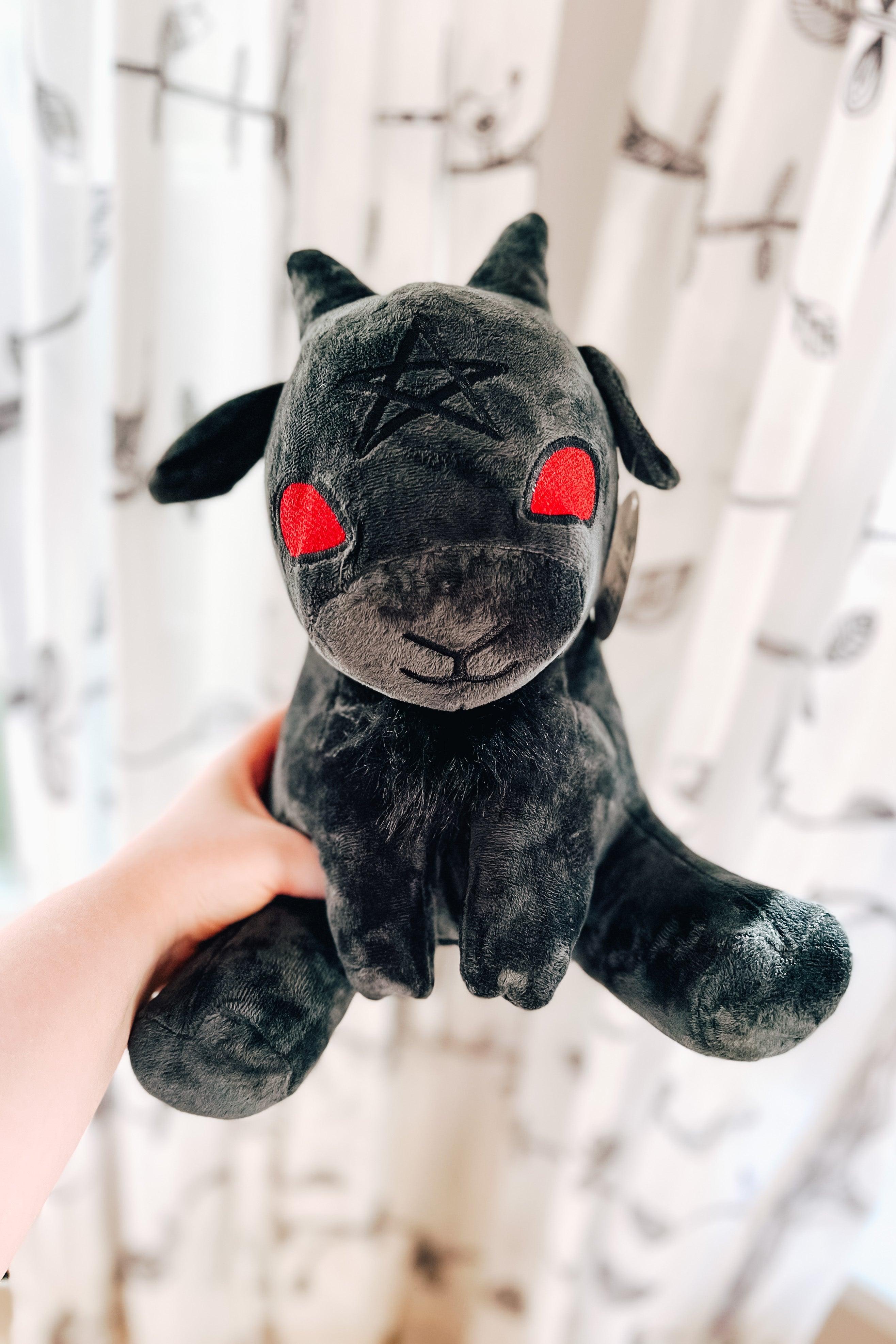 Baphy The Witchy Baby Goat Plushie • Charcoal Black - Atomic Wildflower