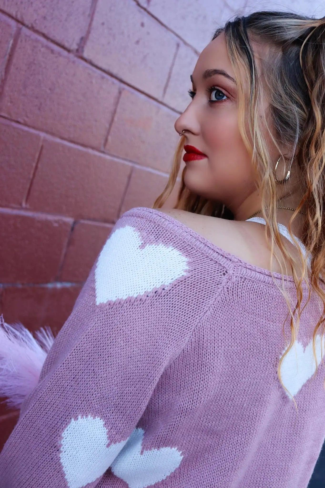 Heart To Heart Pink Pullover - Atomic Wildflower